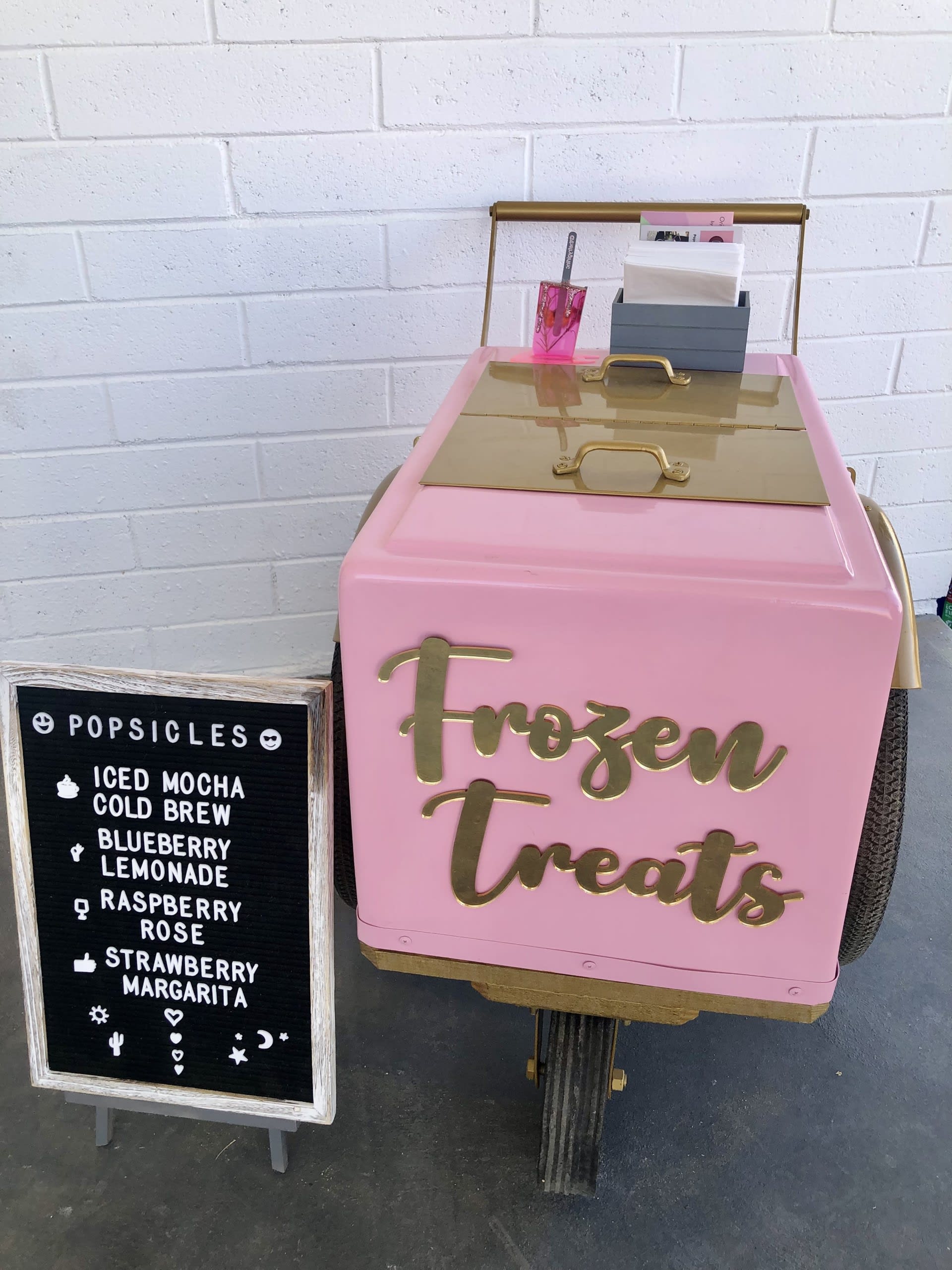 Medium Pink Paleta/Popsicle Cart Rental Our Services The Fry Girl