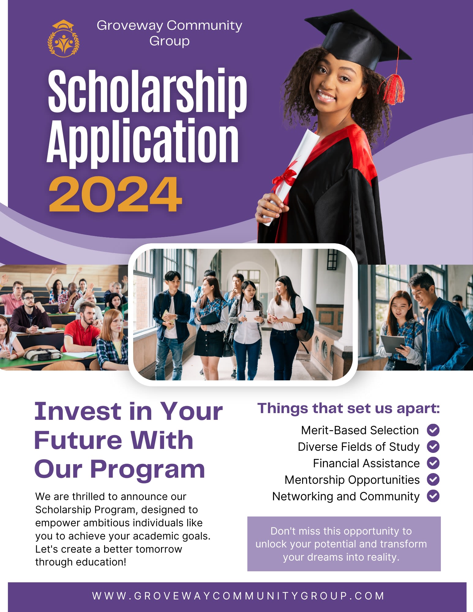 Groveway Student Scholarship - Scholarship - Groveway Community Group ...