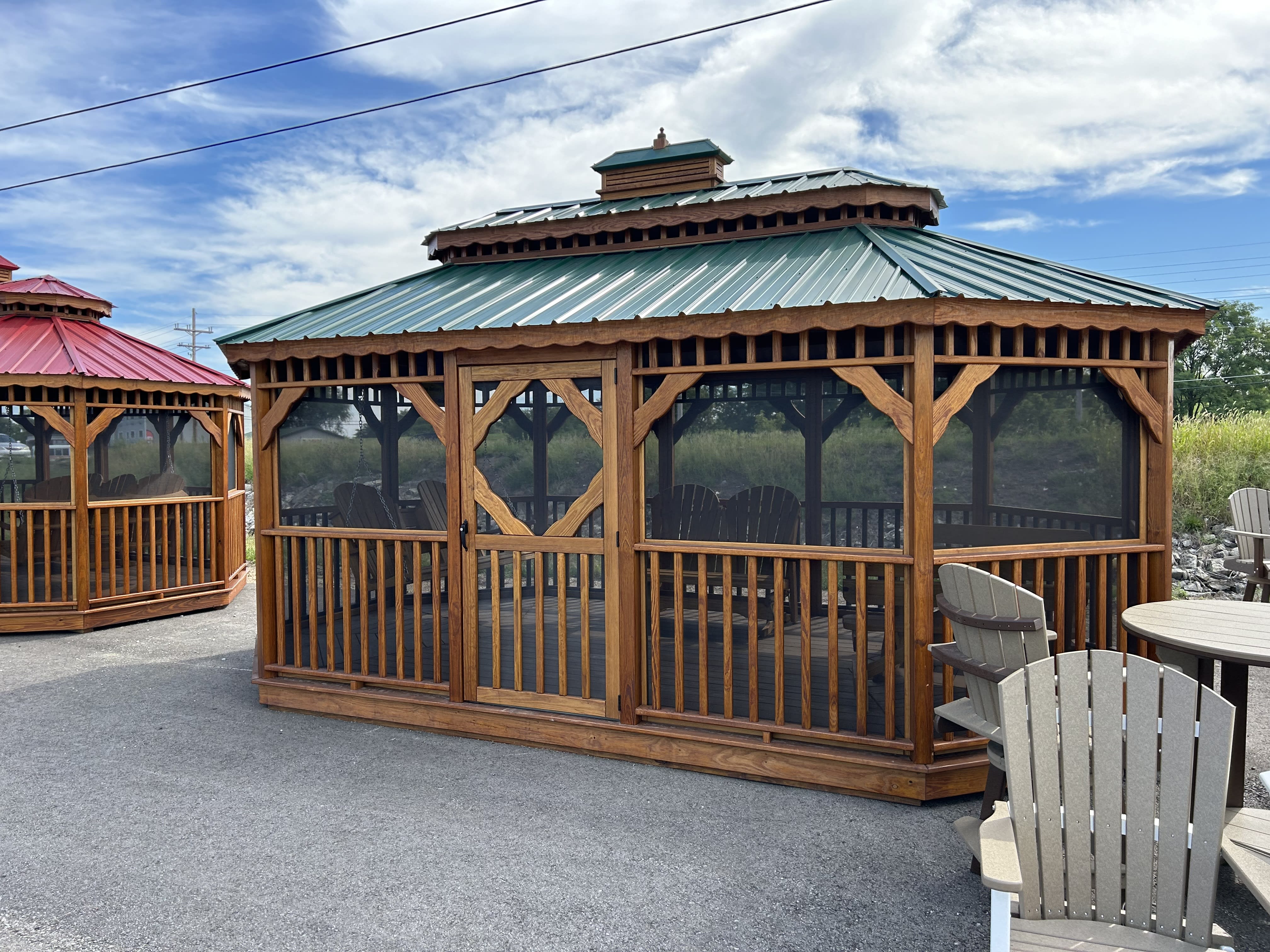 12x20 Screened Gazebo Gazebos Hoosier Stash Outdoor Portable Buildings Service Greendale