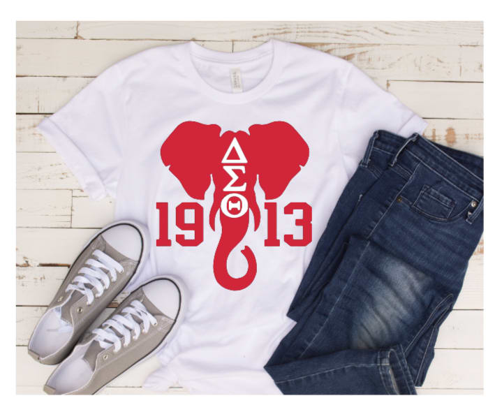 Delta Sigma Theta 1913 - White T-Shirts - Ol Skool Graphics, LLC ...