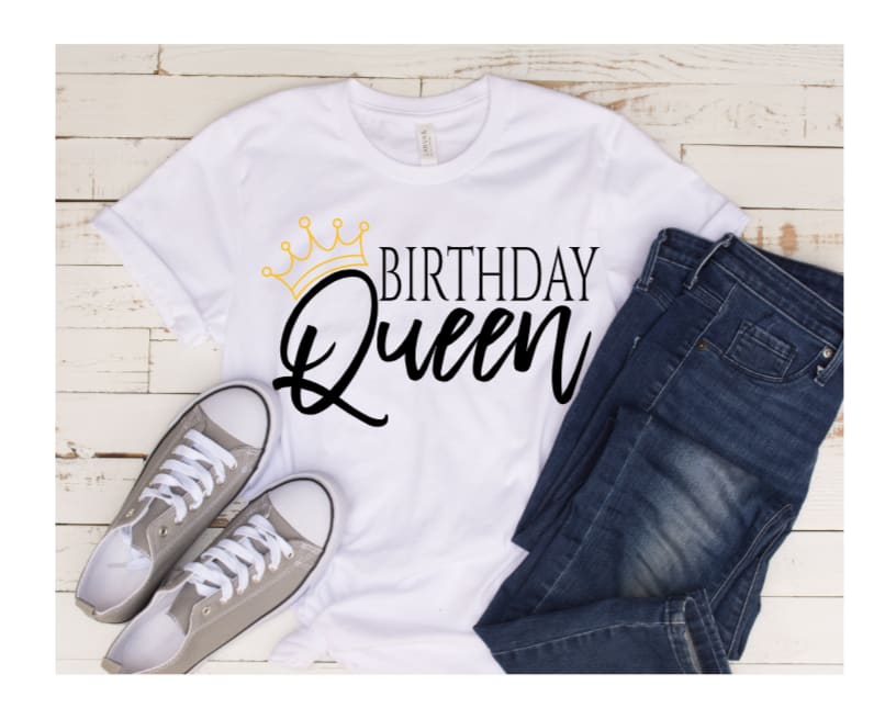 Birthday Queen - White T-Shirts - Ol Skool Graphics LLC - Personal ...