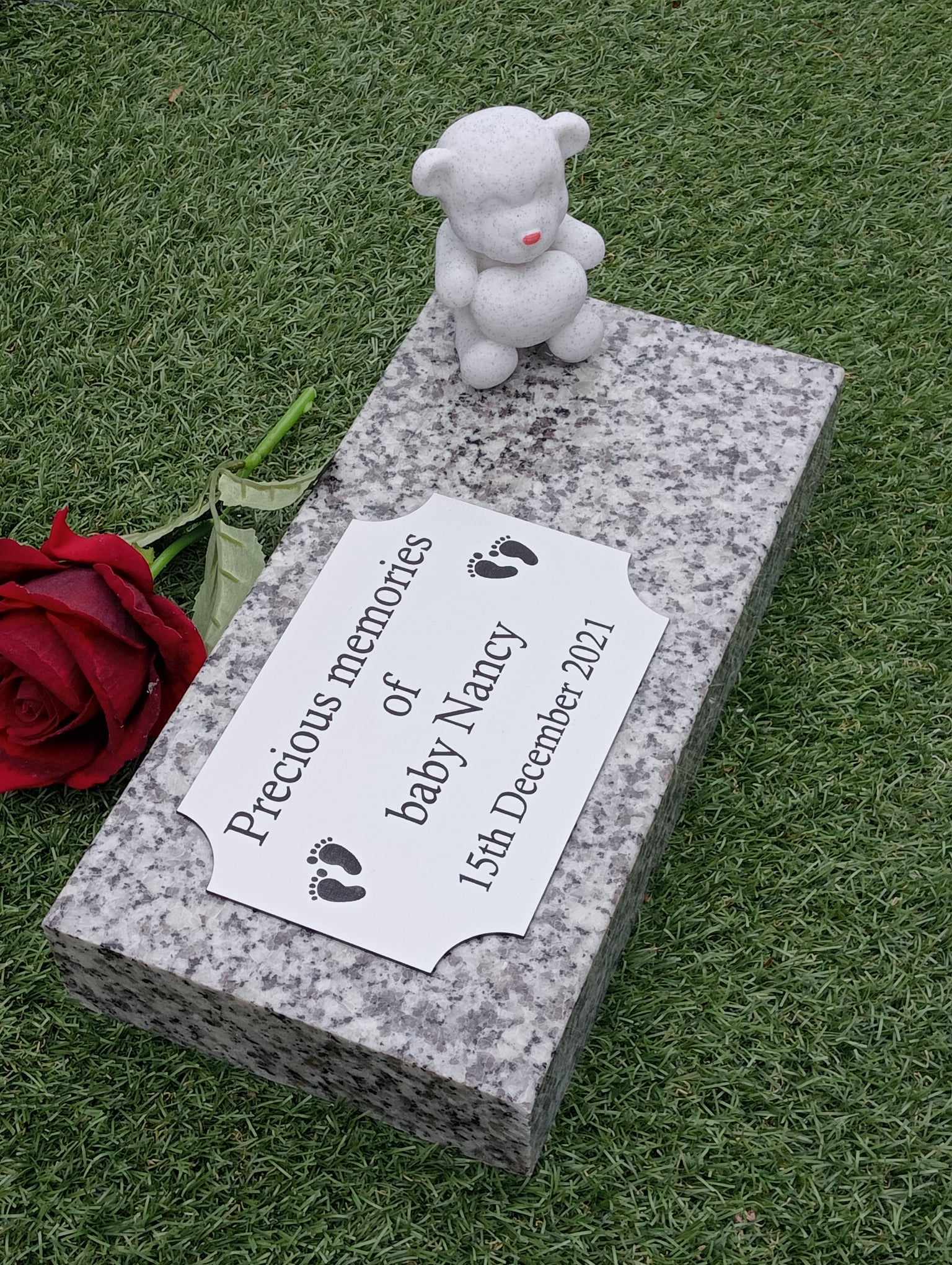 Personalised Granite Baby Memorial Plaque Flat Grave Marker Cemetery  Headstone