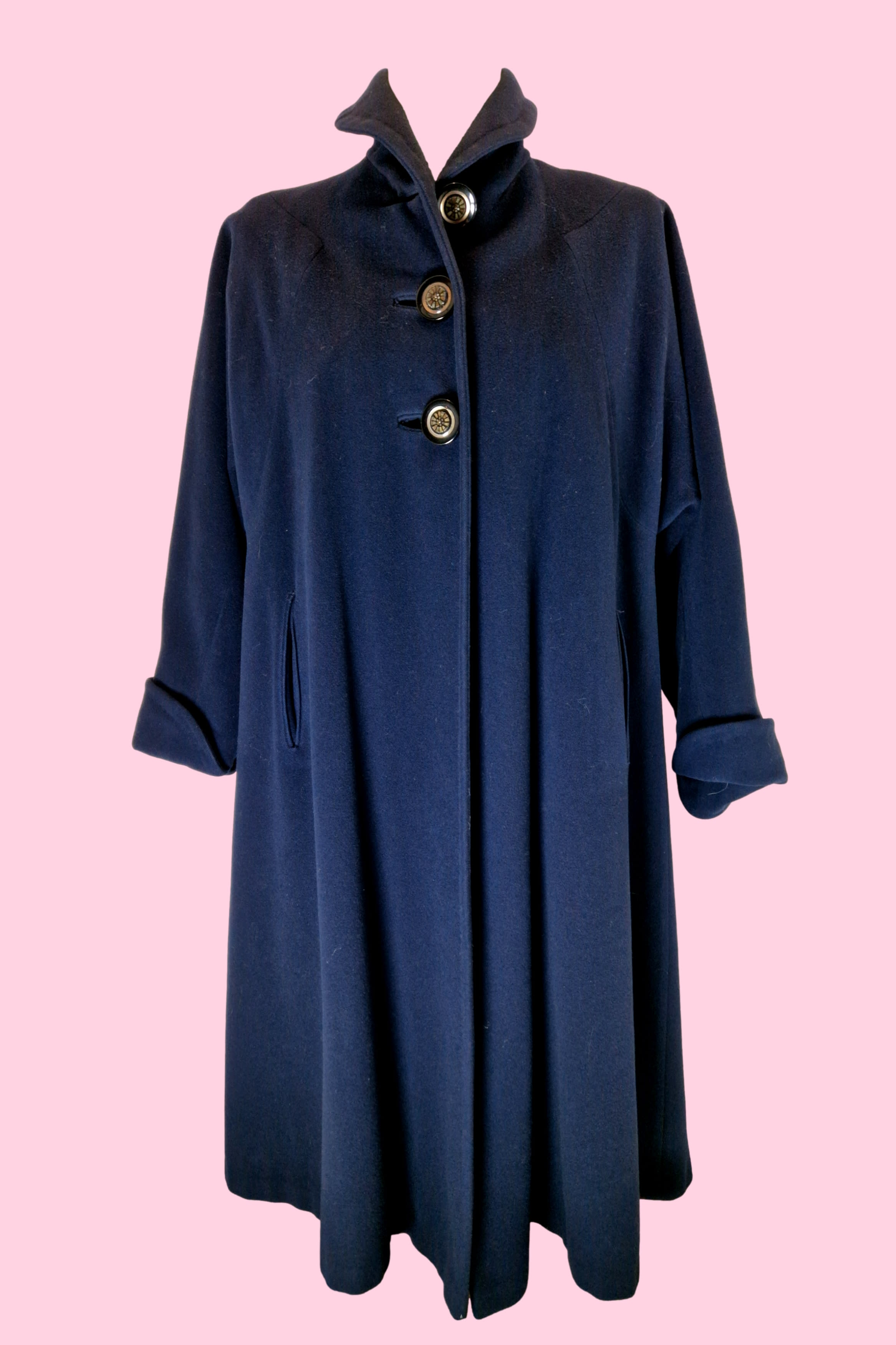 1950's Blue Wool Vintage Swing Coat - Jackets, Coats and Suits - Space ...