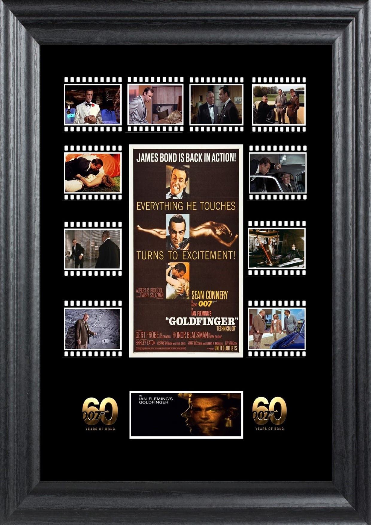 GOLDFINGER FILM CELL PRINT - JAMES BOND - A4 Movies | Memorabilia 