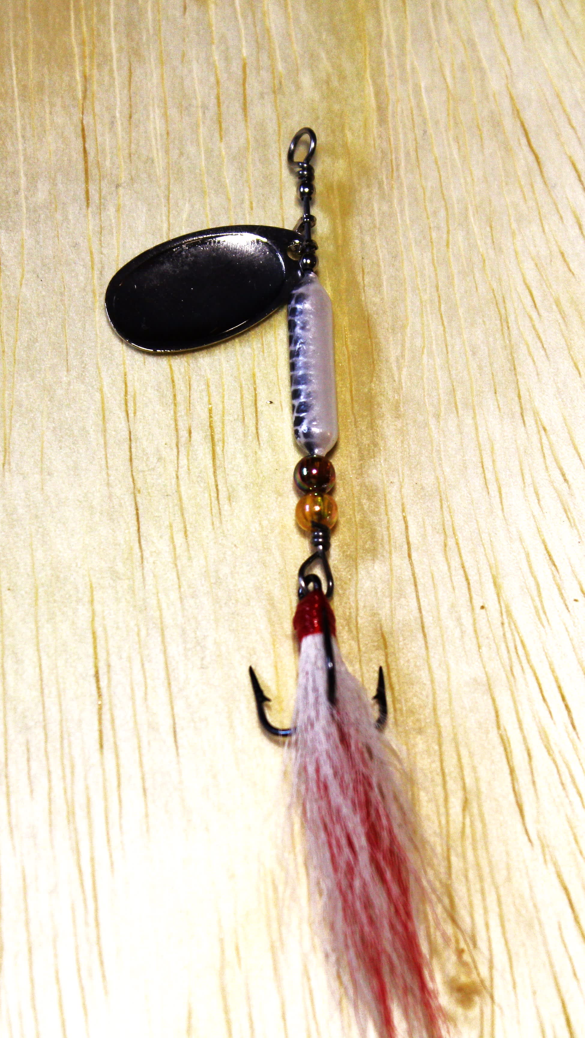 Grey Bucktail Spinner - Freshwater Lures - S J Lures and Flies