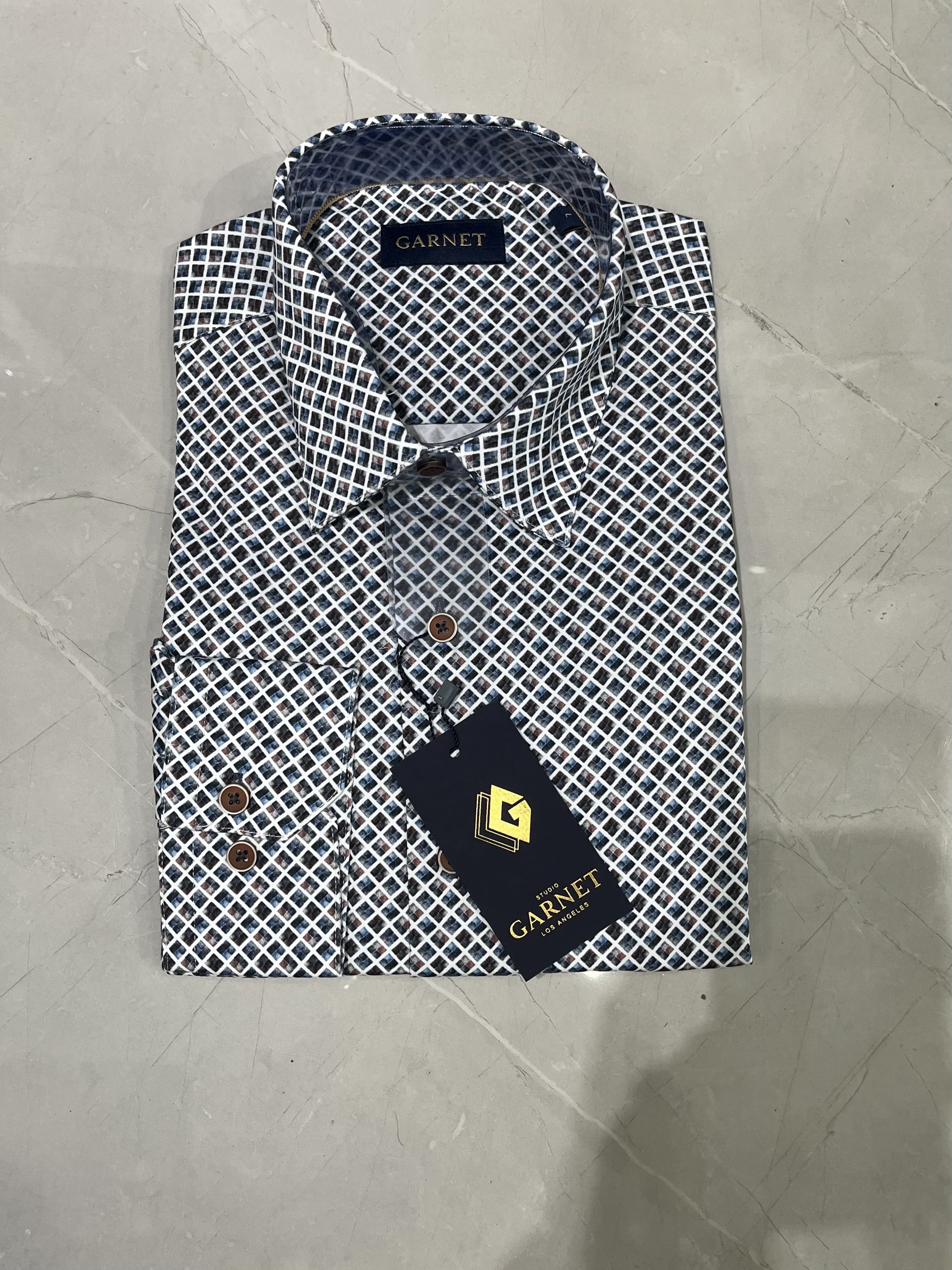 garnet dress shirt Garnet Gingham Leeward Dress Shirt