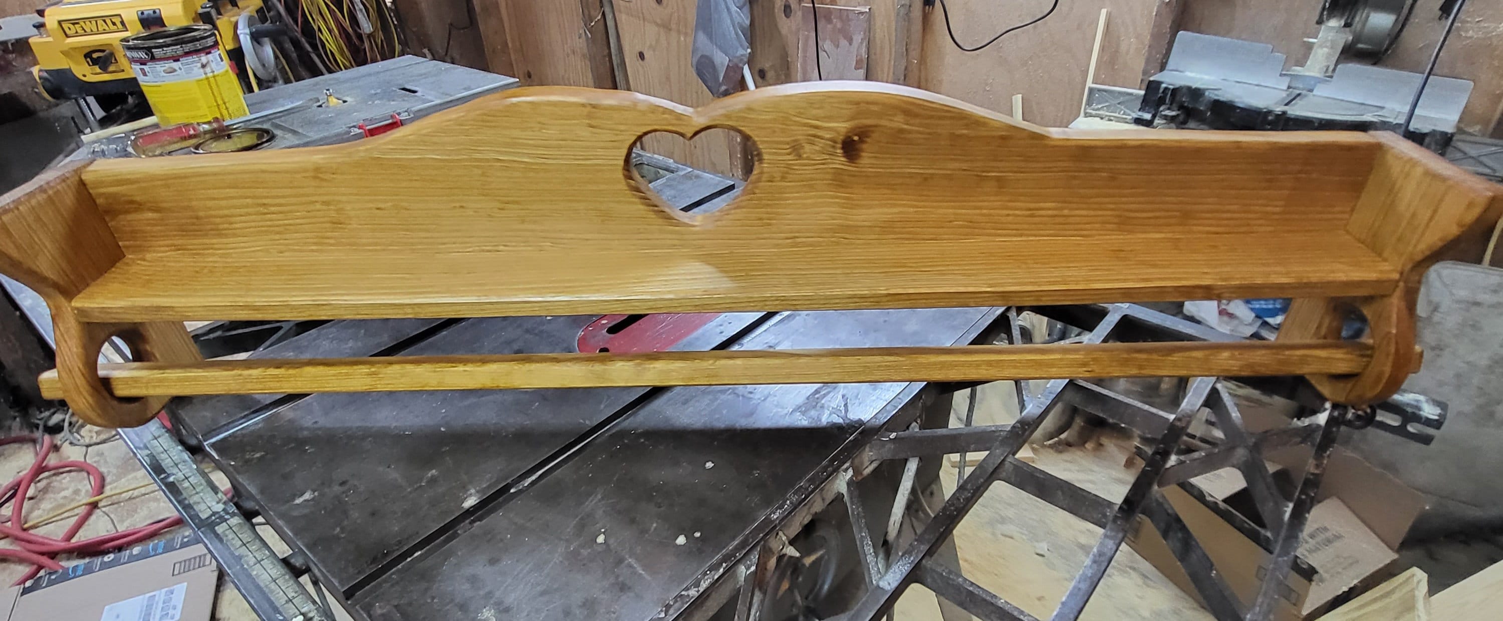 Heart quilt rack shops with shelf (not shown)