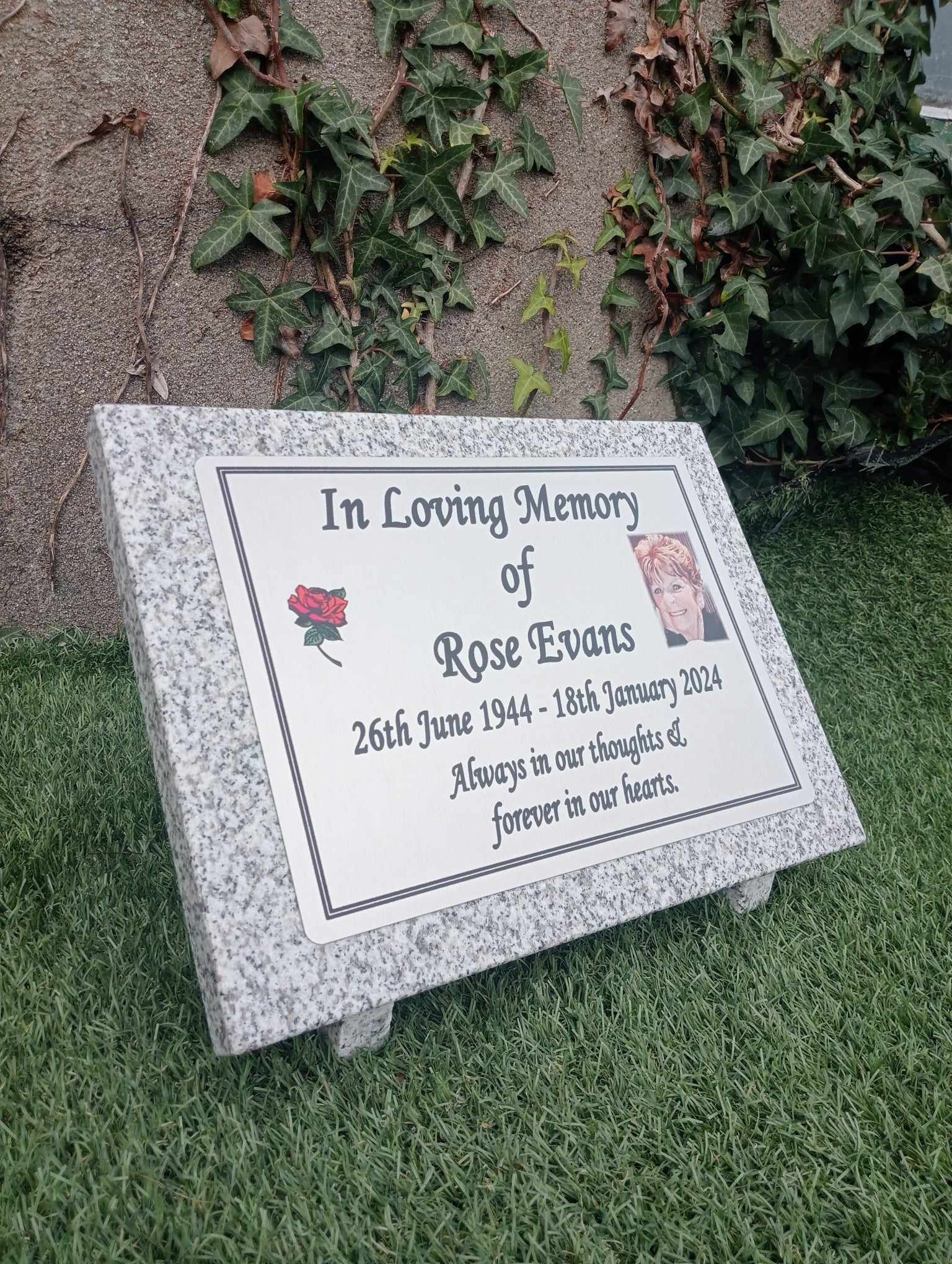 Memorial Grave Plaque Memorial Marker Memorial Grave Stone Slanted ...