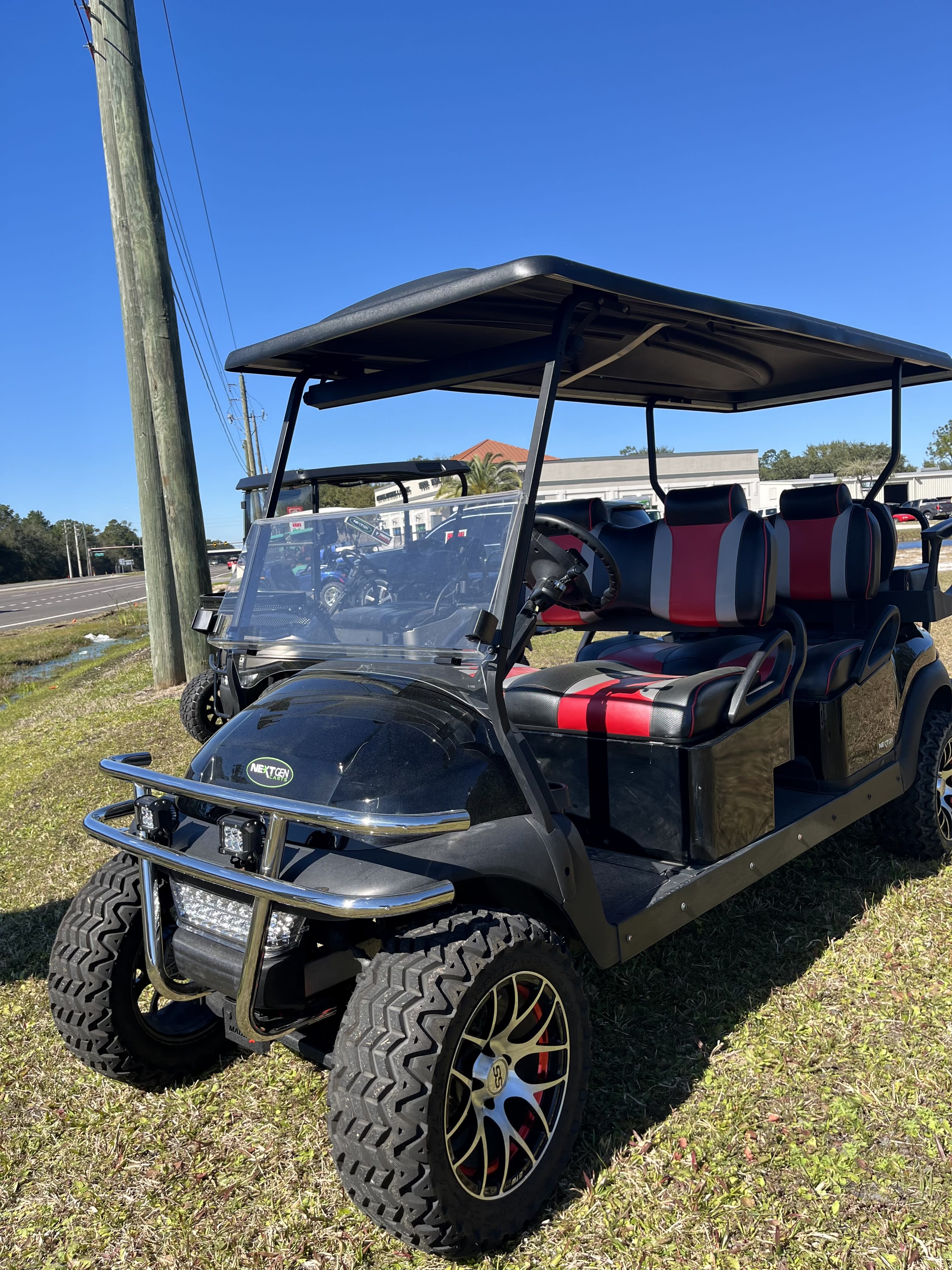 Stretched Club Car Precedent Black PreOwned Golf Carts Nextgen