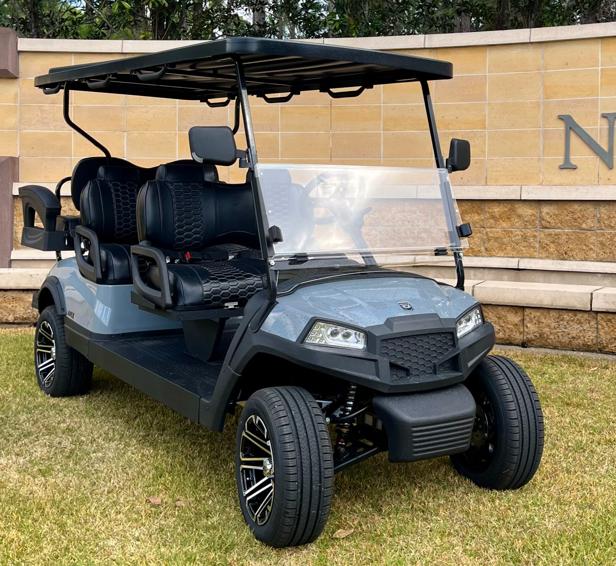 2024 Kodiak Apex Cement Grey New 6 Seater Golf Carts Nextgen
