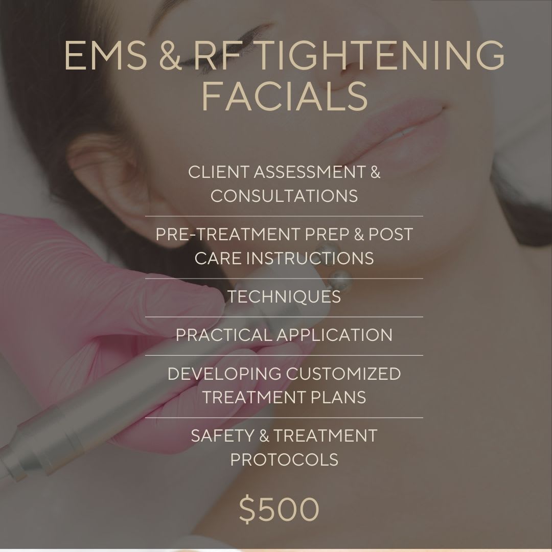 EMS & RF SKIN TIGHTENING FACIAL COURSE - CLASSES - Re-Spa | Health and ...