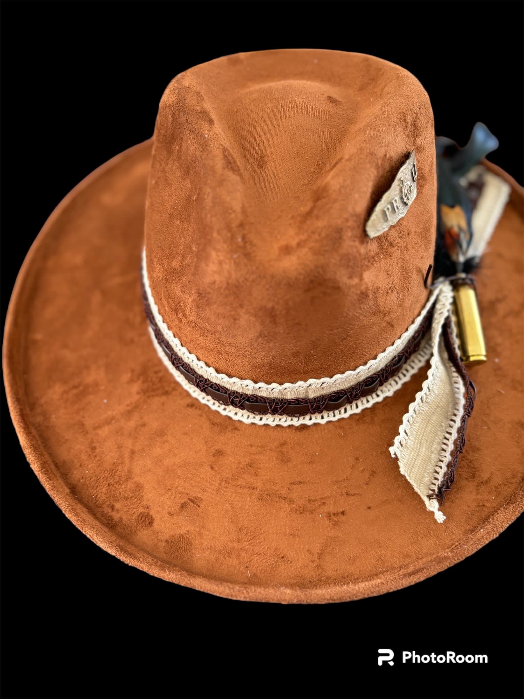 Tobacco Vegan Suede Hat Hats and Headwear Combustible Cowgirl Custom Hats Accessories Boutique Texas