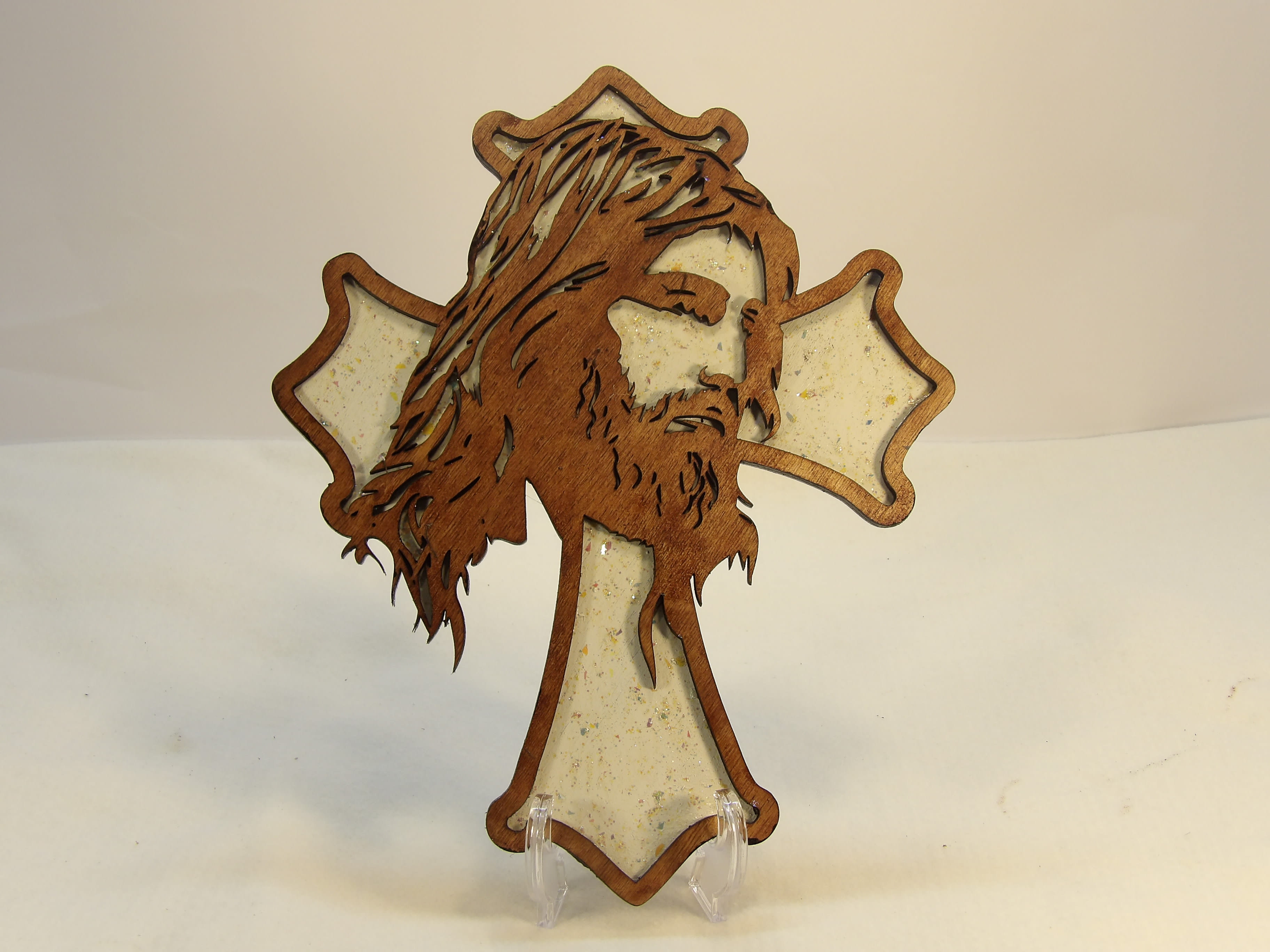 Jesus Head Cross - Wood Crosses - Nana's Plaze | Handcrafted Wood