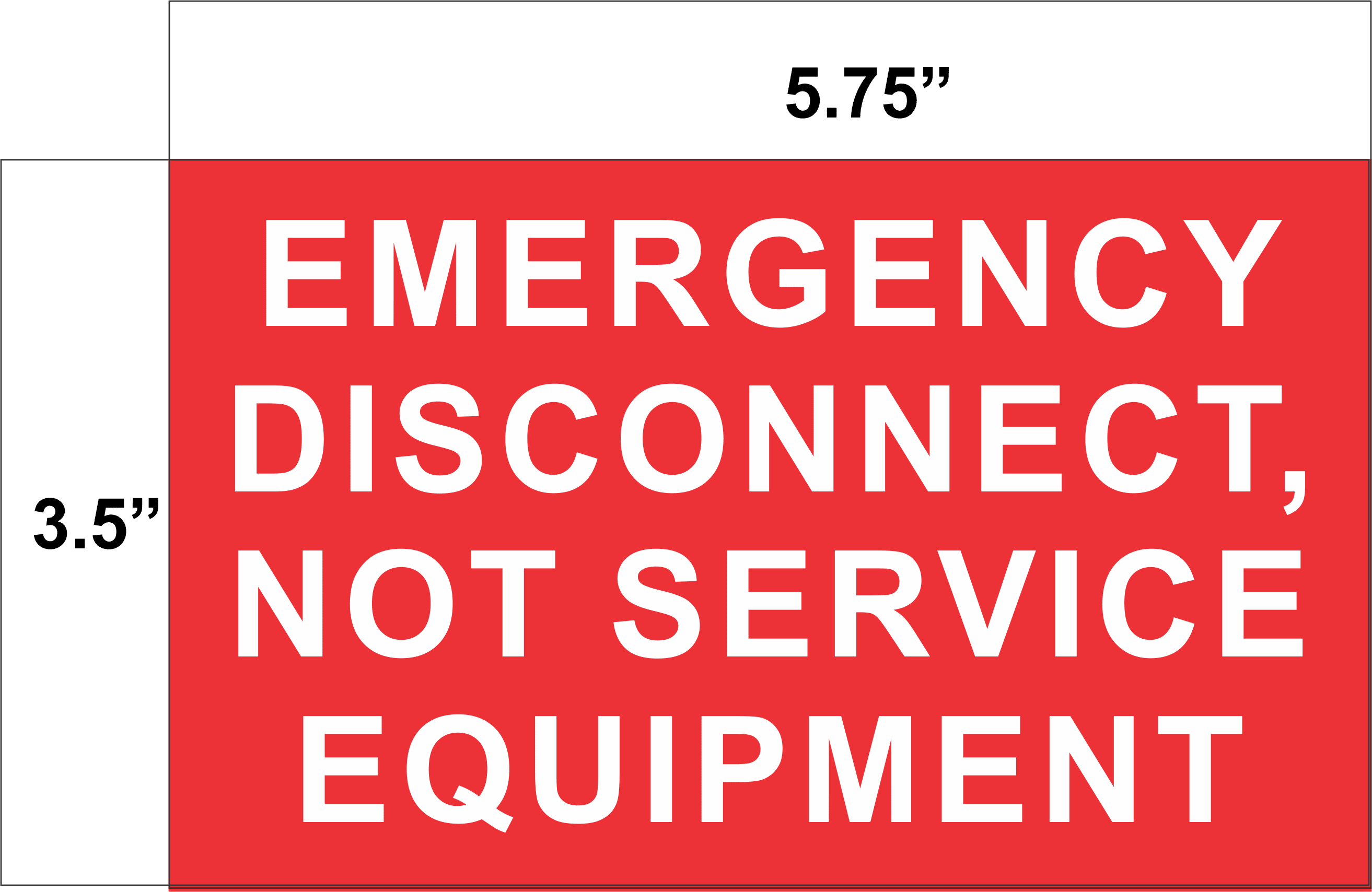 EMERGENCY DISCONNECT, NOT SERVICE Industrial Stickers Print My