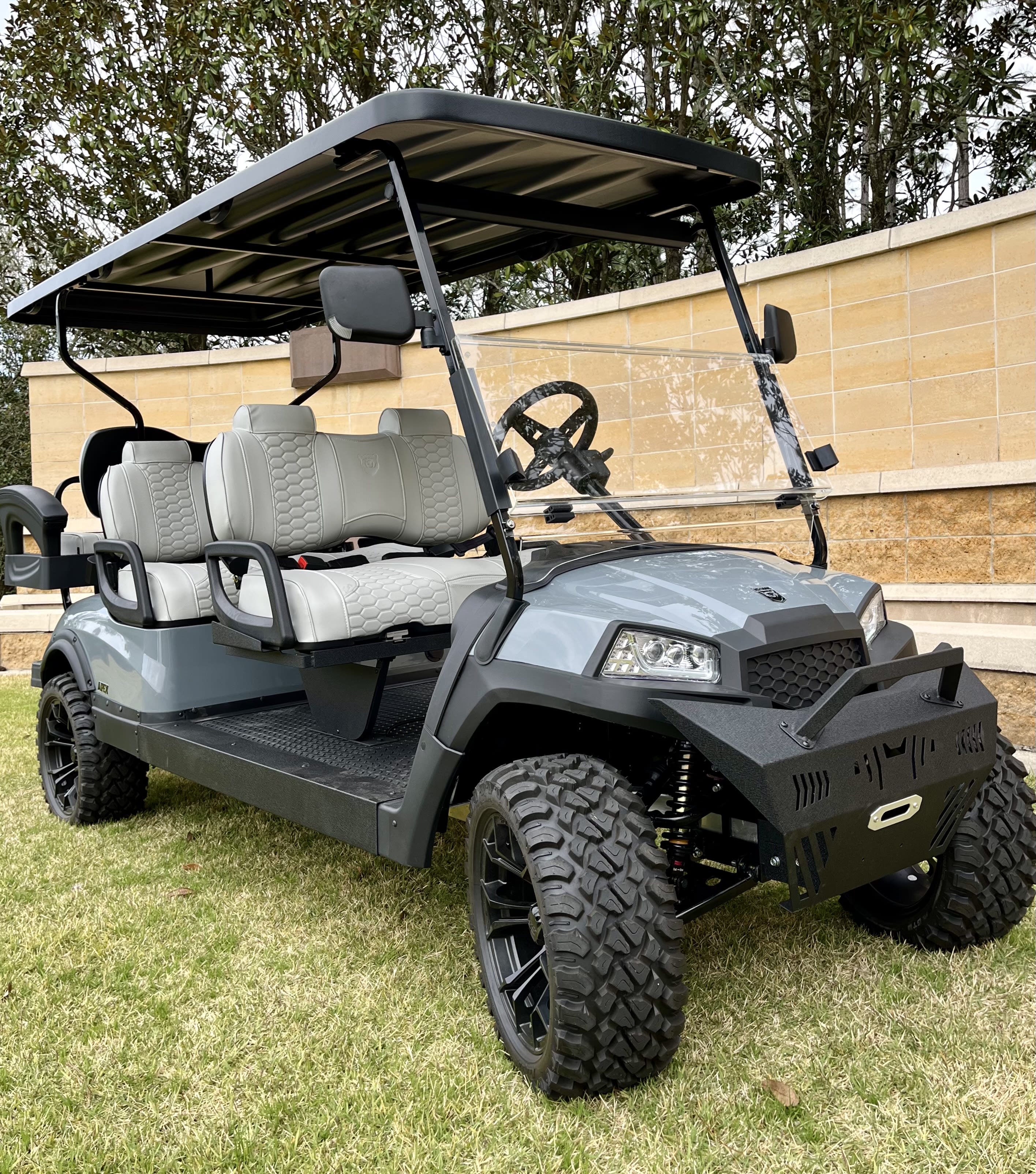 2024 Kodiak Apex Gray New 6 Seater Golf Carts Nextgen Carts Golf Cart Sales & Services