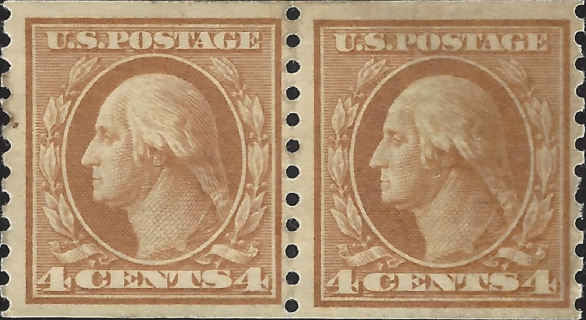 US Scott 495 Mint Hinged 1917 4 Cent Coil Stamp George Washington