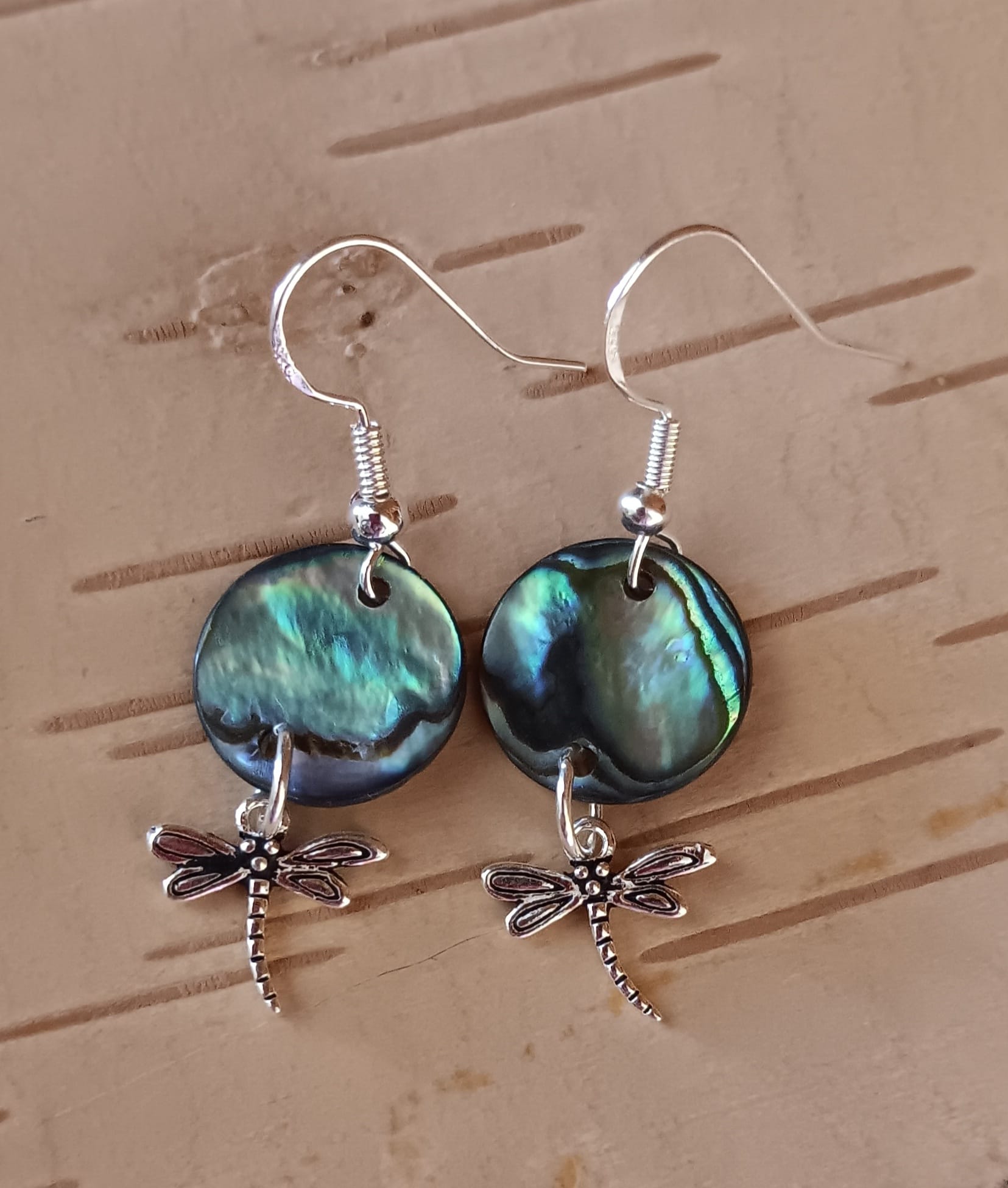 Abalone & Dragonfly - EARRINGS - Shine In A Good Way | Jewelry