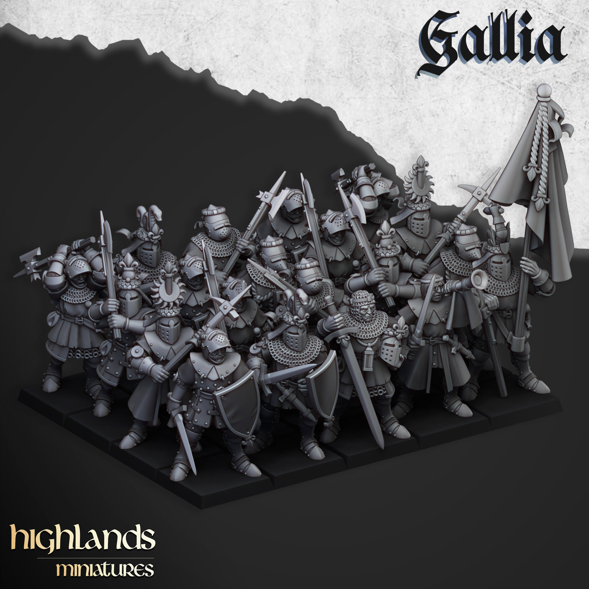 Gallia Knights on Foot - Highland Miniatures - MTG Terrain | Terrain ...