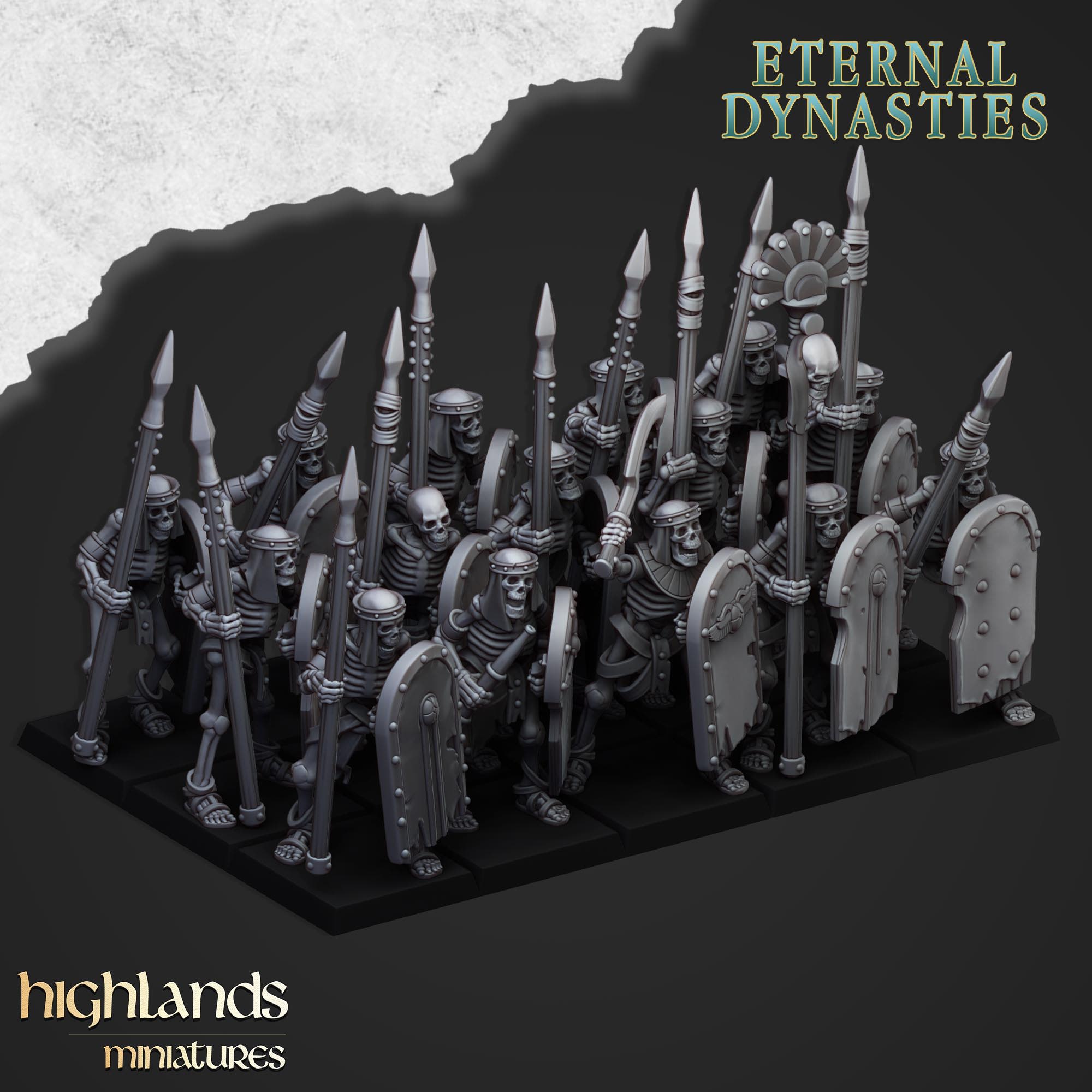 Skeleton Warriors with Spears - Highland Miniatures - MTG Terrain ...