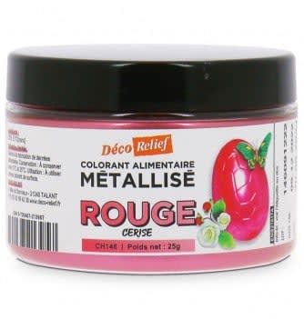 Metallic Food Colorant Metallic Food Coloring - Cherry Red - 25g - Coloring - The Chef ...