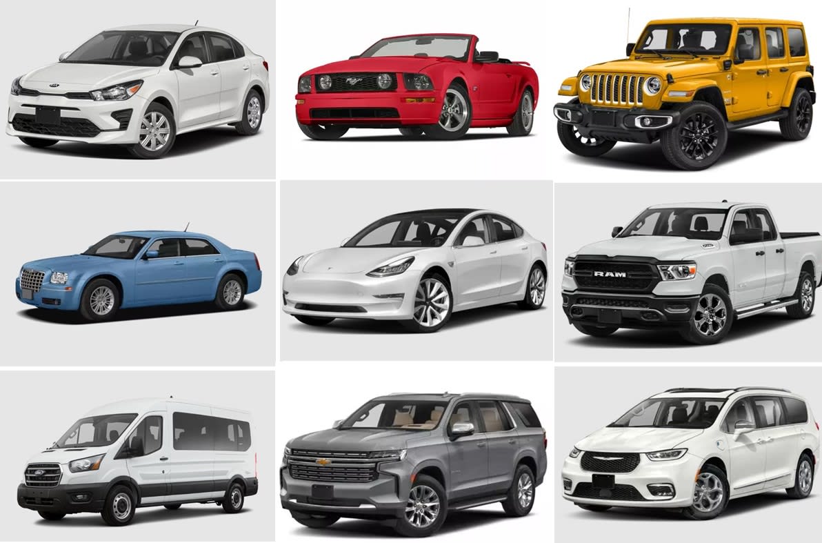 Maui car rental options - compact, mid-size, convertible, Jeep, SUV, minivan