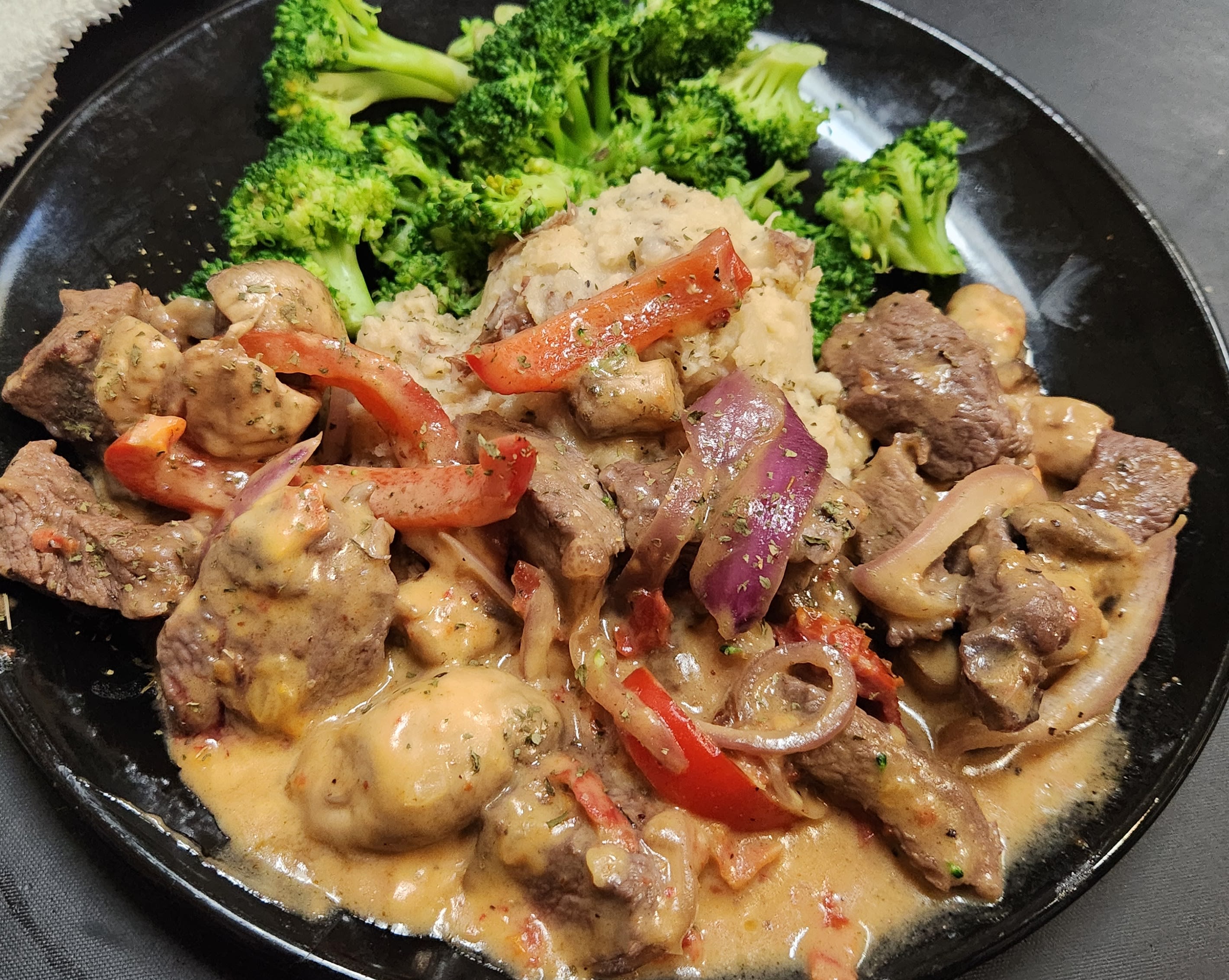 Steak Tips & Mushrooms - Entrees - One Nineteen West Main Restaurant