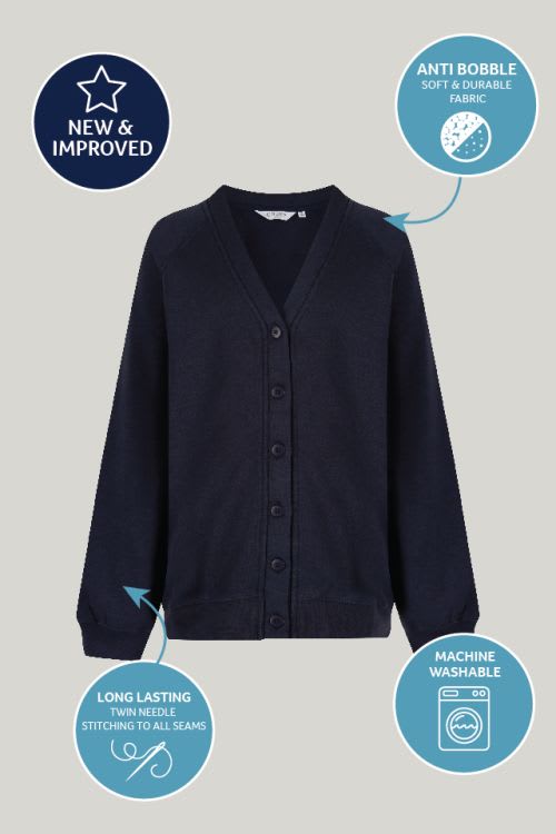 Hiltingbury Schools Navy Cardigan - Hiltingbury Schools - Flamingo