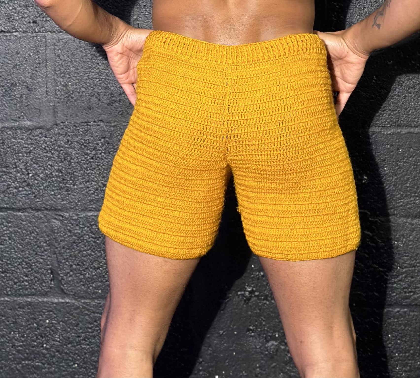 Knitted grillar men s shorts