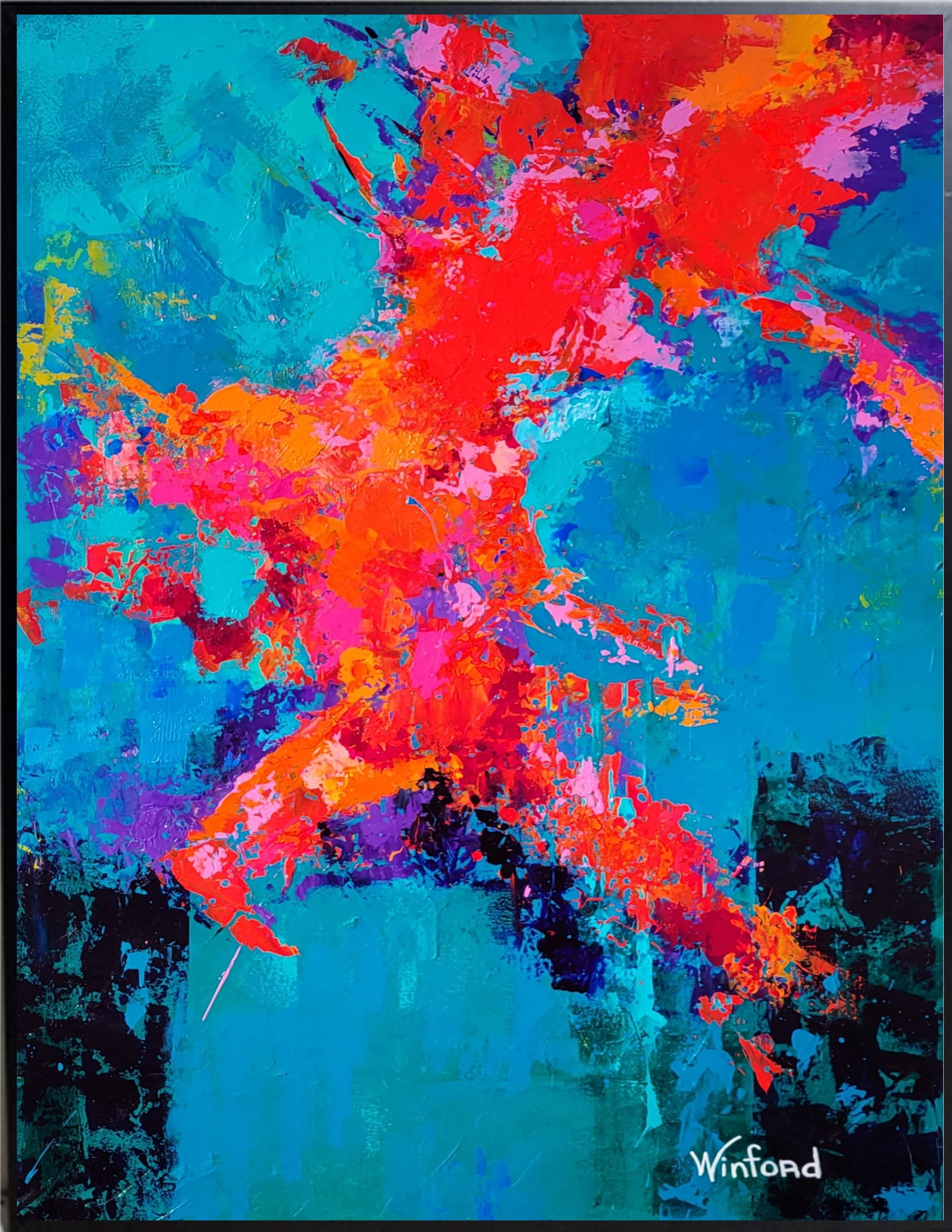 ビンテージ　絵画 古畑雅規 「Midnight City」 | 絵画、美術品の販売｜アトリエムーン