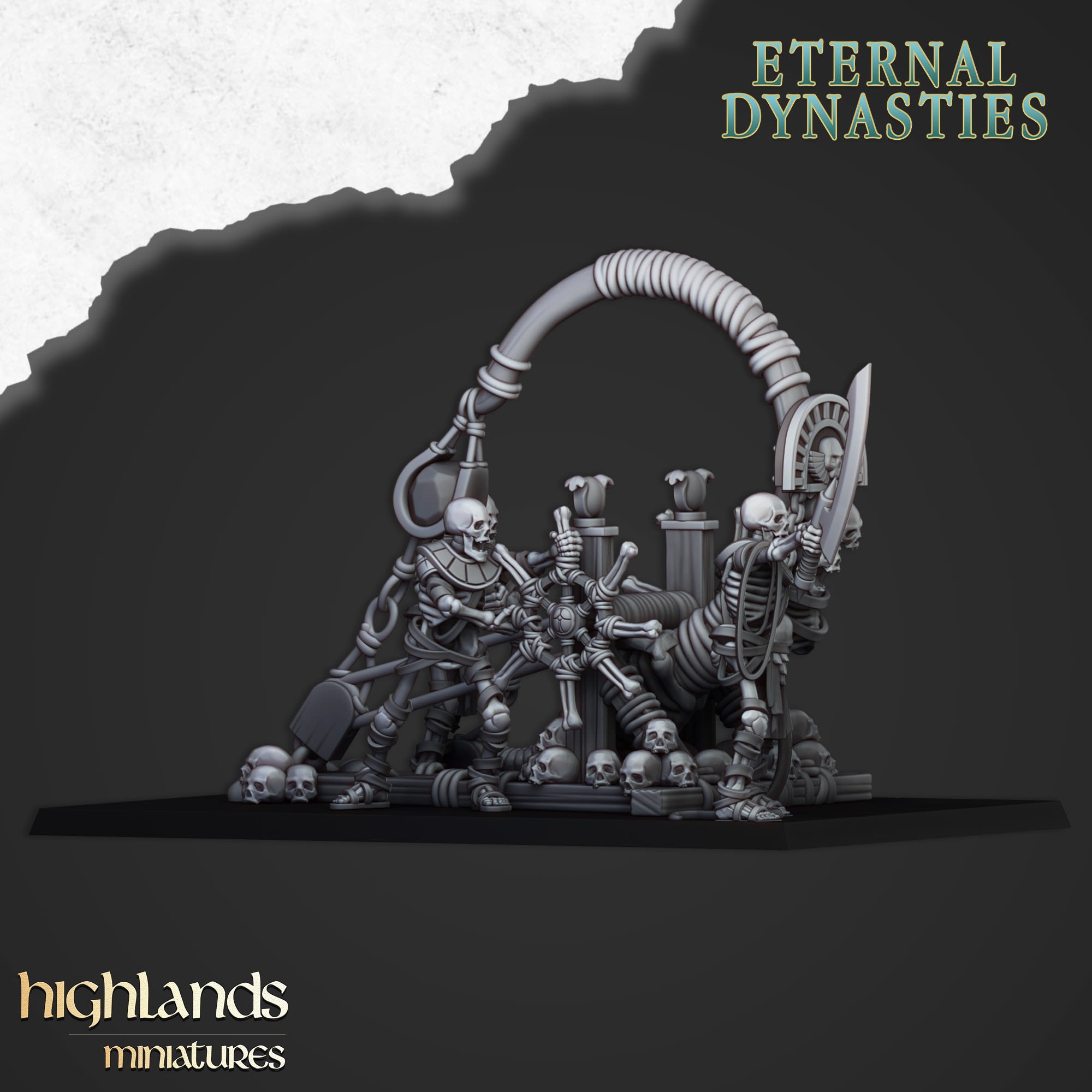 Ancient Skeleton Stone Thrower - Highland Miniatures - MTG Terrain ...