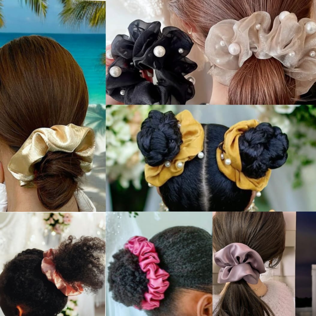 Large Elastic Hair Scrunchies Ponytail Hair Styler Randomised Assortments  Pick Mix