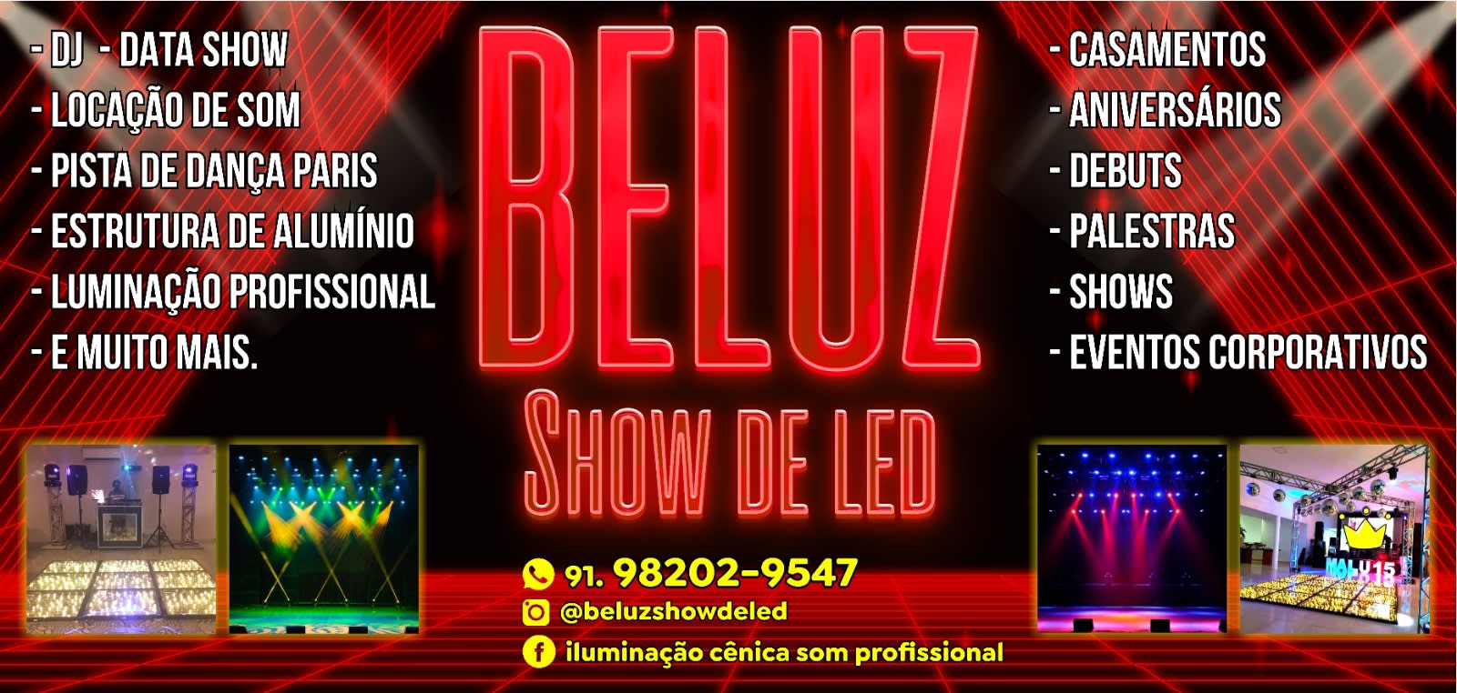 Som iluminação projeção tvs estrutura