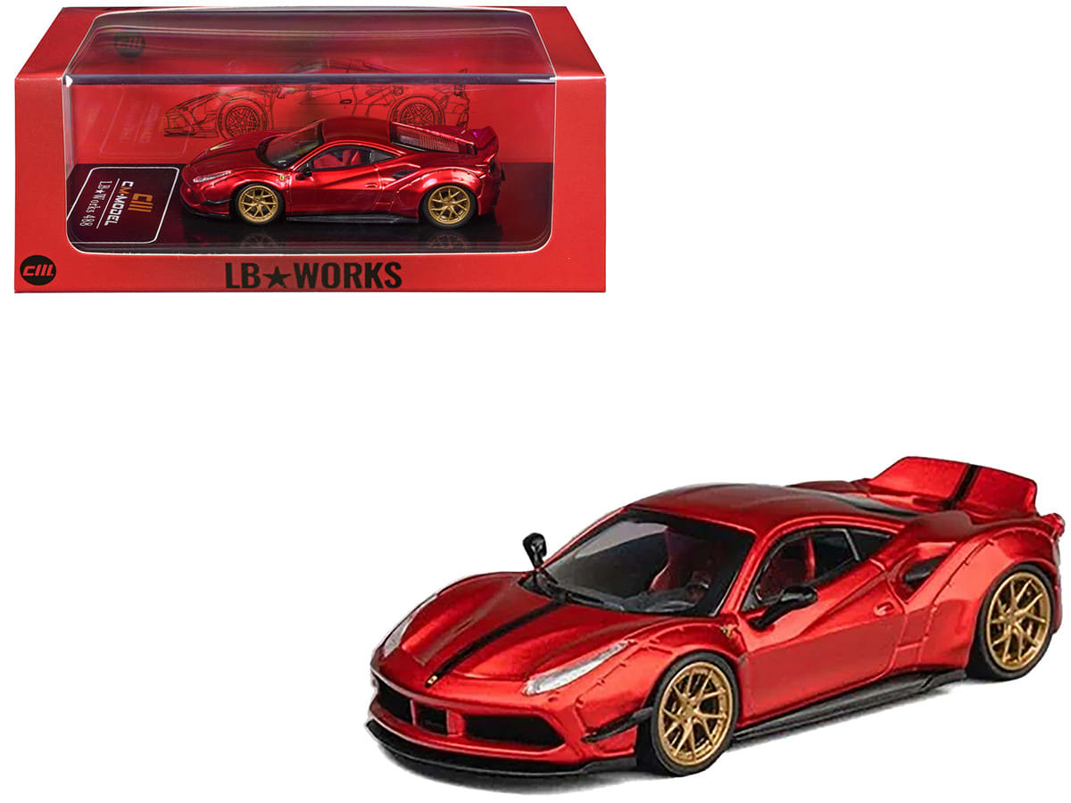CMモデル 1/64 LB-WORKS 488 ワイドボディ レッドメタリック