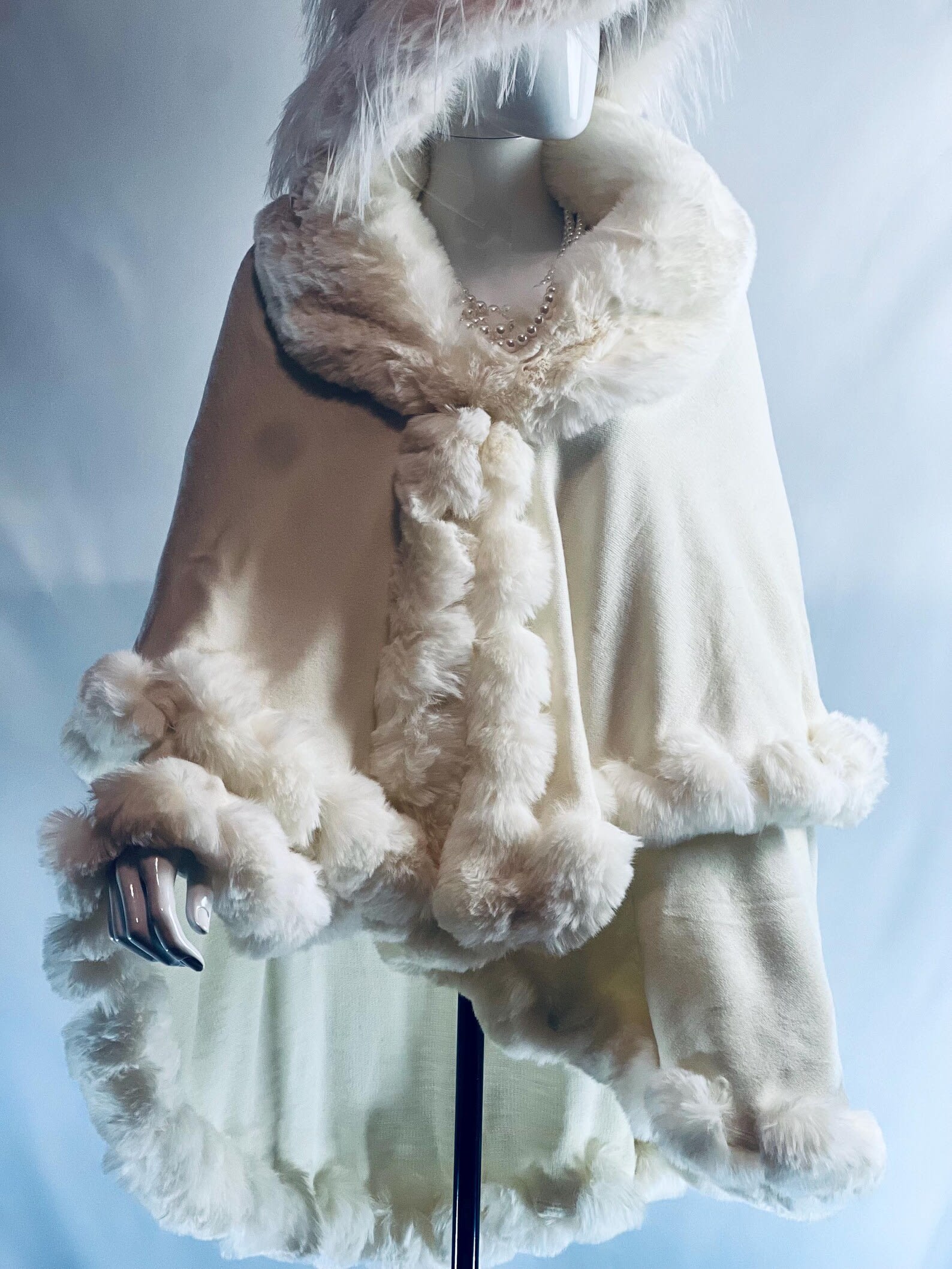 Chic Ivory White Cape - Capes & Coats - Ivy Tela | Fashion