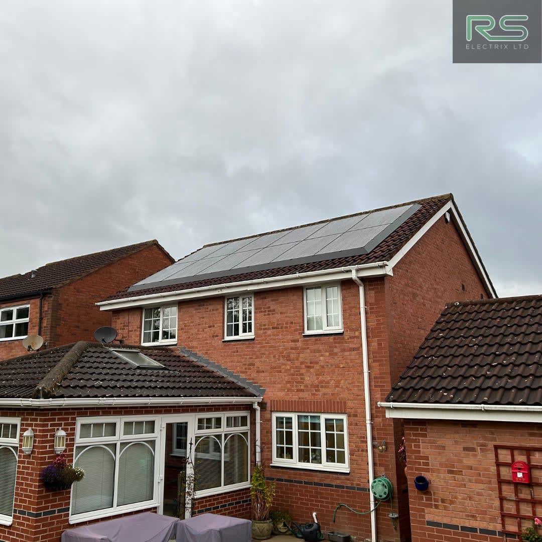 Completed rooftop solar installation