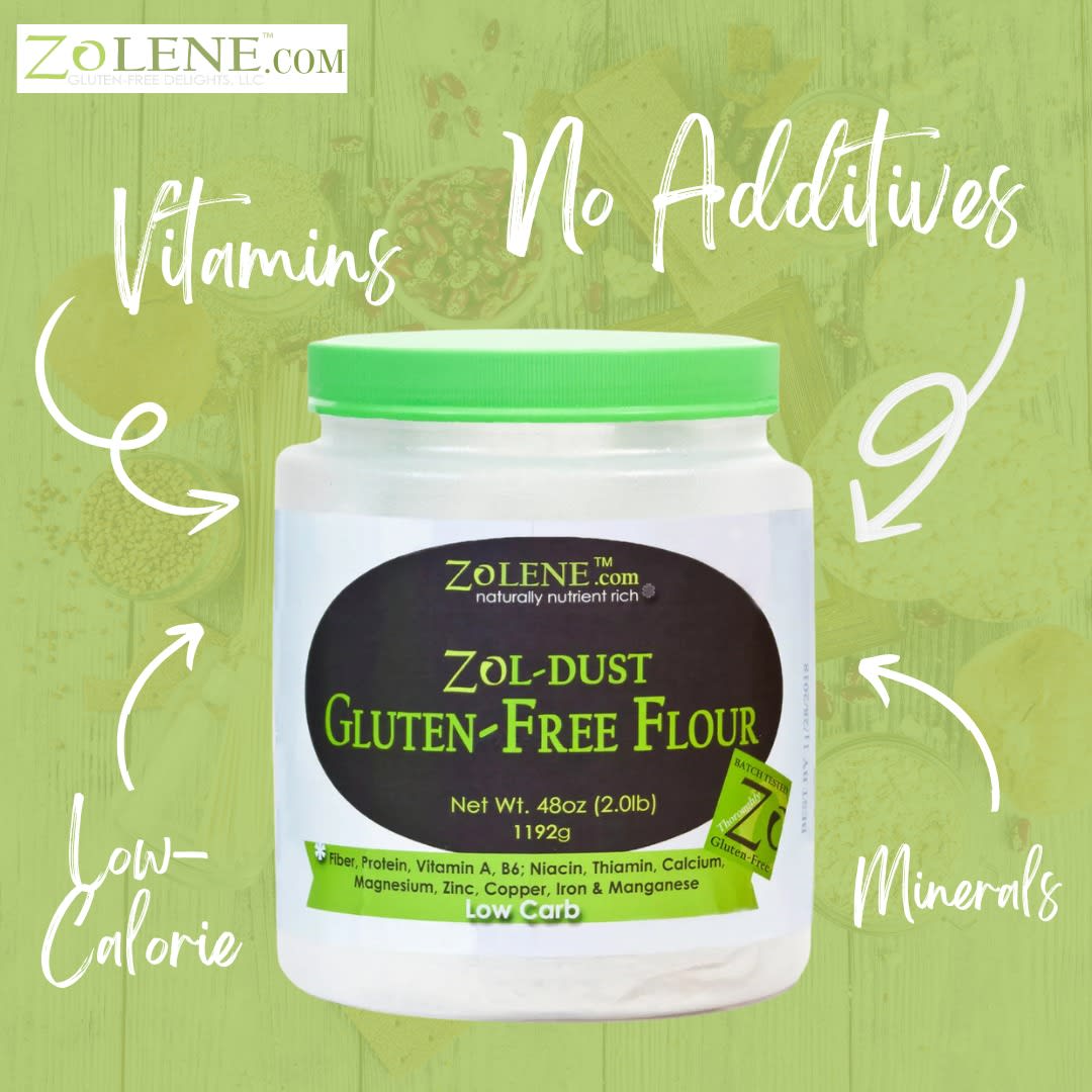 Zol-DUST Gourmet Gluten-Free Vegan Flour Blend - Zol-DUST - Zolene ... - Flour Dusting For Preventing Gluten Breakage In Pasta