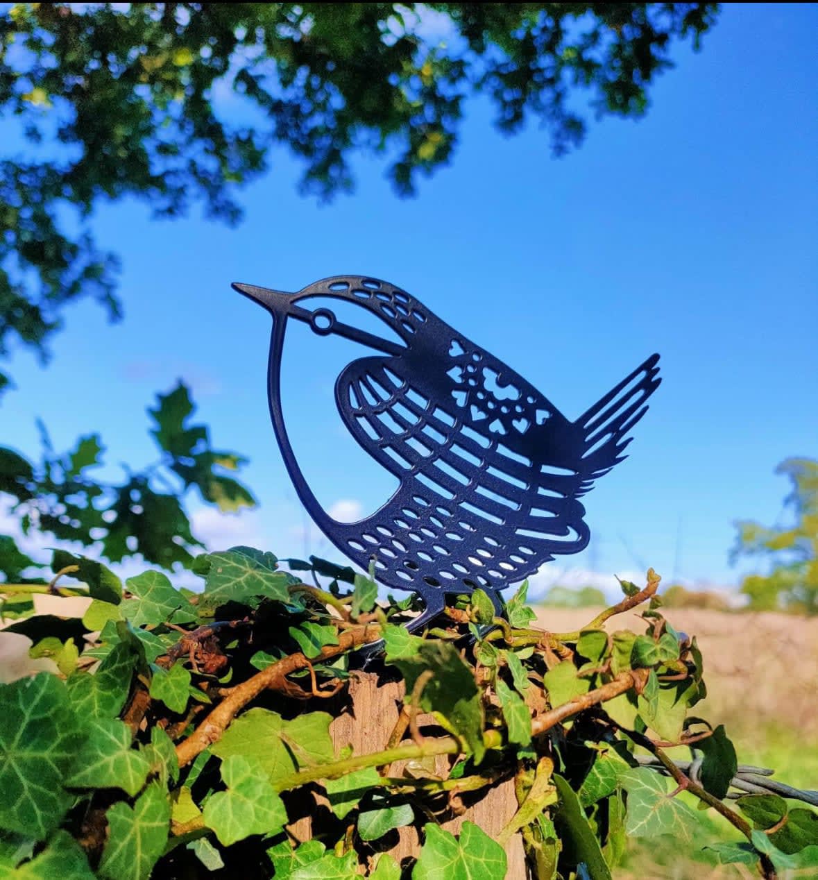 metal-fence-topper-bird-wren-garden-birds-metal-moo-laser-cut