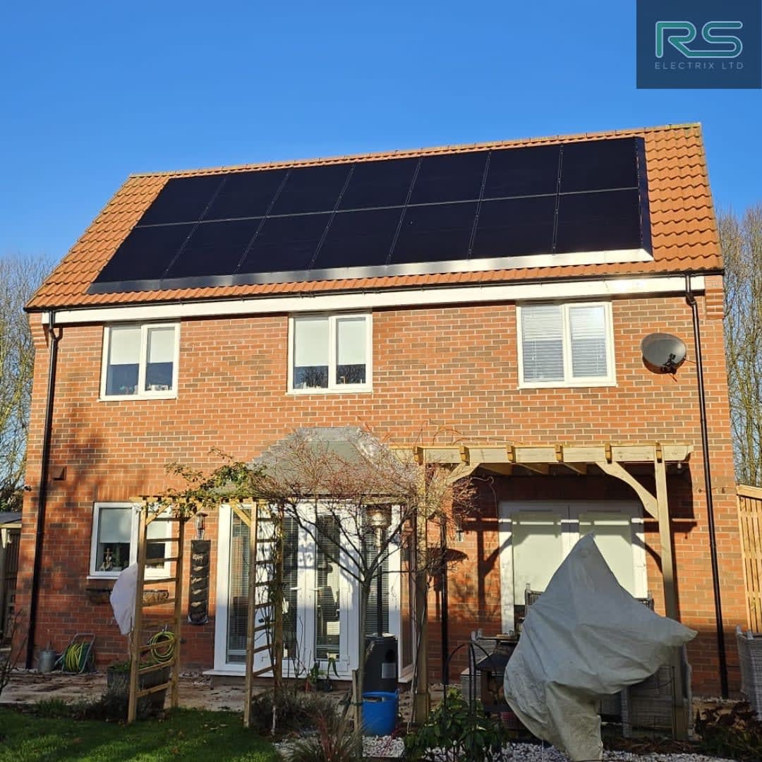 Completed solar installation in North Yorkshire