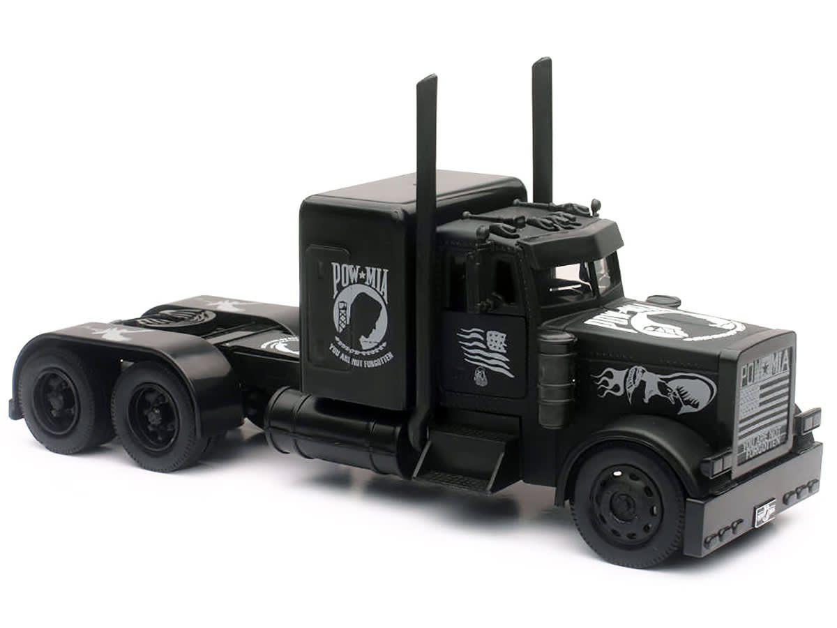PETERBILT CUSTOM TRUCK BLACK OUT POW-MIA 1/32 DIECAST MODEL
