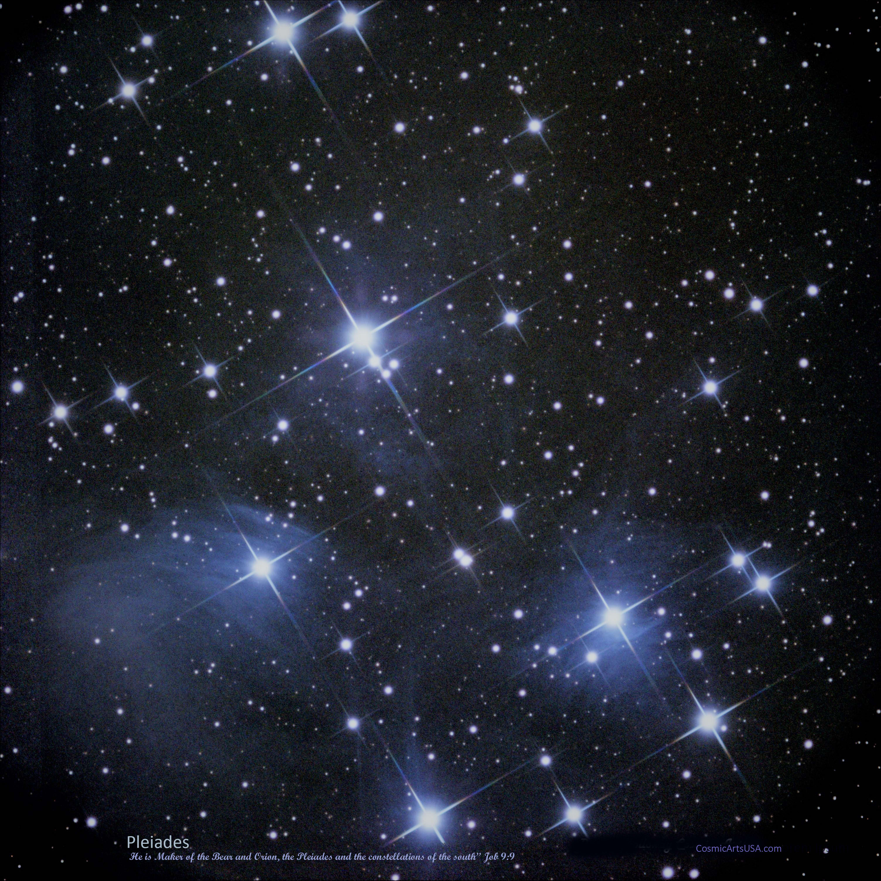 Pleiades Wall Art - Cosmic Canvas Print Wall Art - Cosmic Arts
