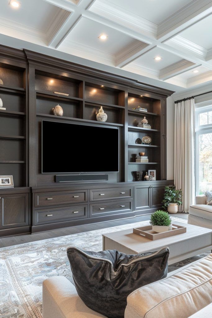 Entertainment Centers - Built-in Design - DB Custom Woodworks ...