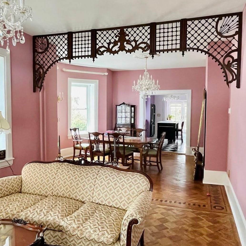Victorian doorway spandrels