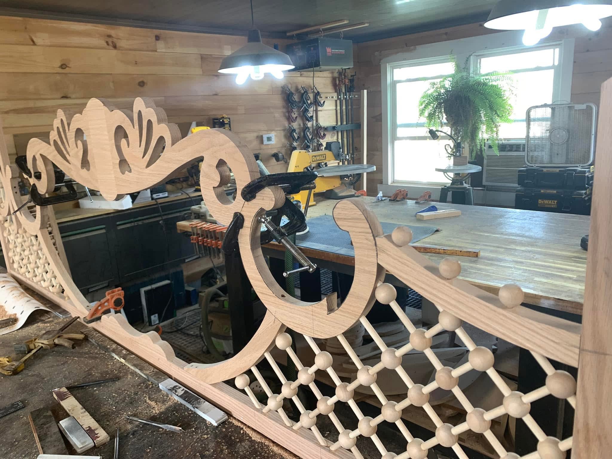 Unfinished custom woodwork