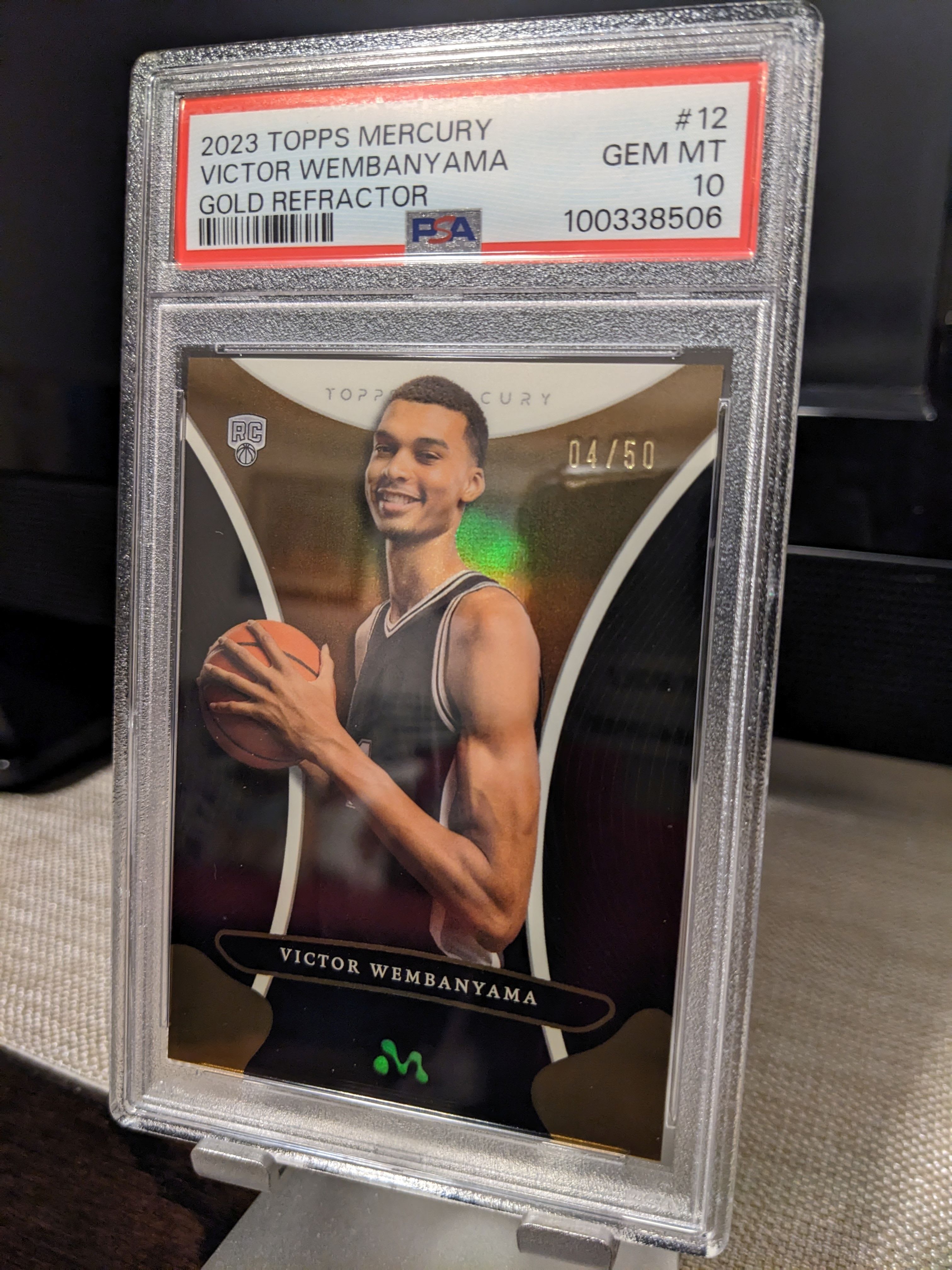 Victor Wembanyama Gold RC /50 PSA 10 Gem Mint - Basketball - TC 