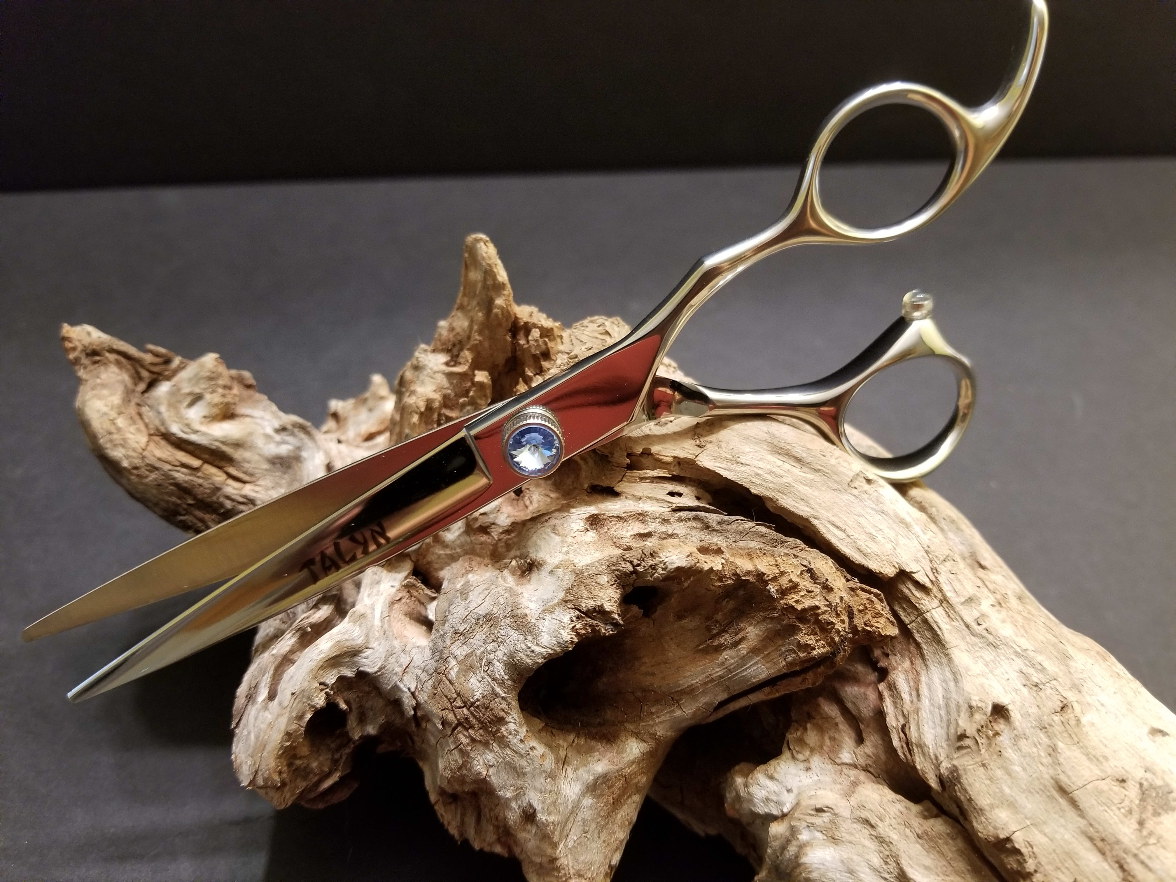 1ES Ergonomic Blue Swarovski - Shears - Talyn Shears - Professional ...