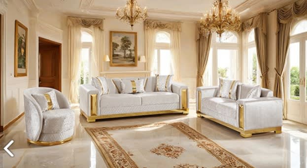 Valdosta Glam Loveseat – Beige Velvet with Gold Accents - LIVING ROOM ...