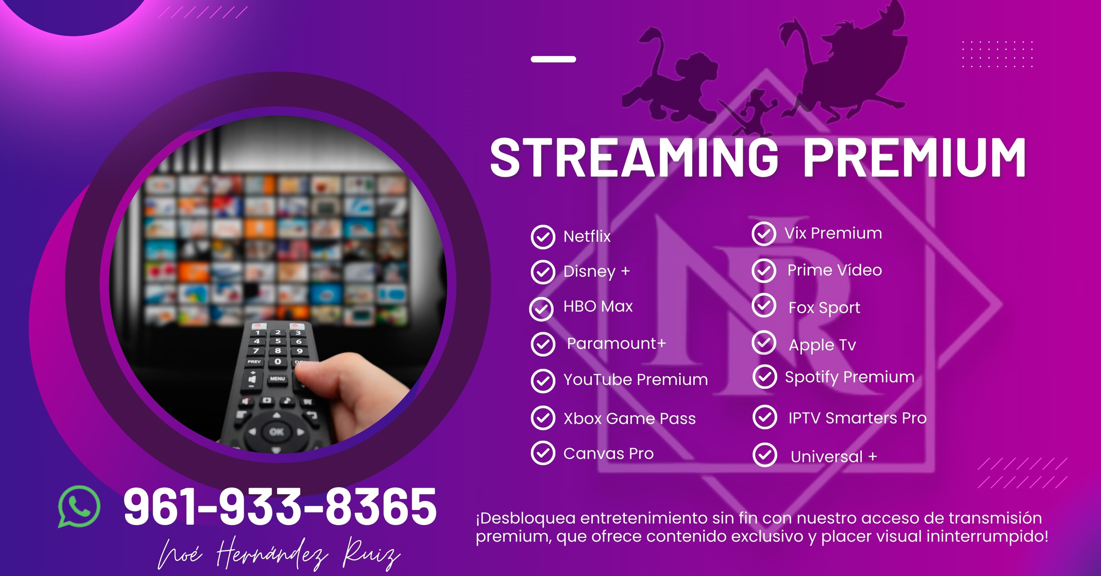 SERVICIOS DIGITALES Y STREAMING PREMIUM