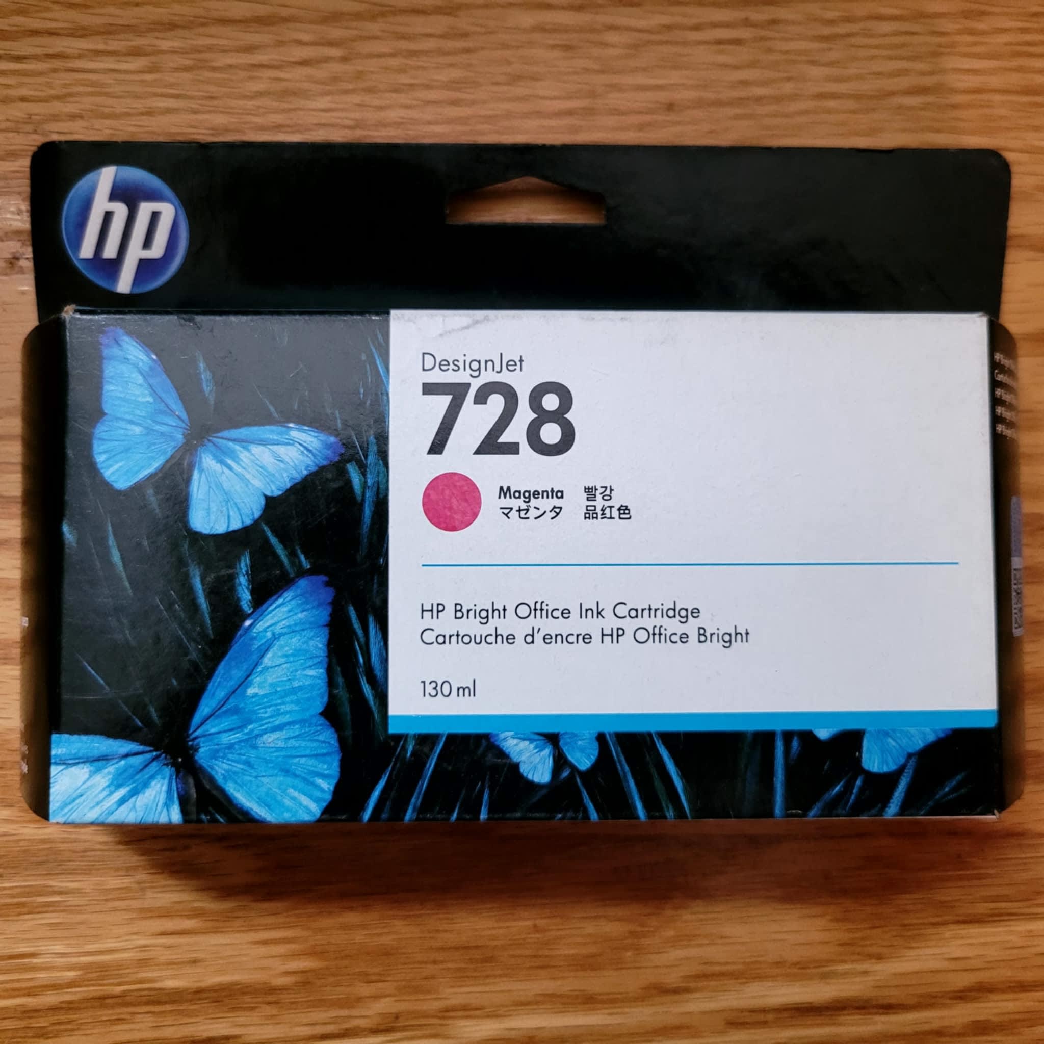 Genuine HP 728 Cyan 130-ml Genuine Ink Cartridge (F9J66A) - Ink