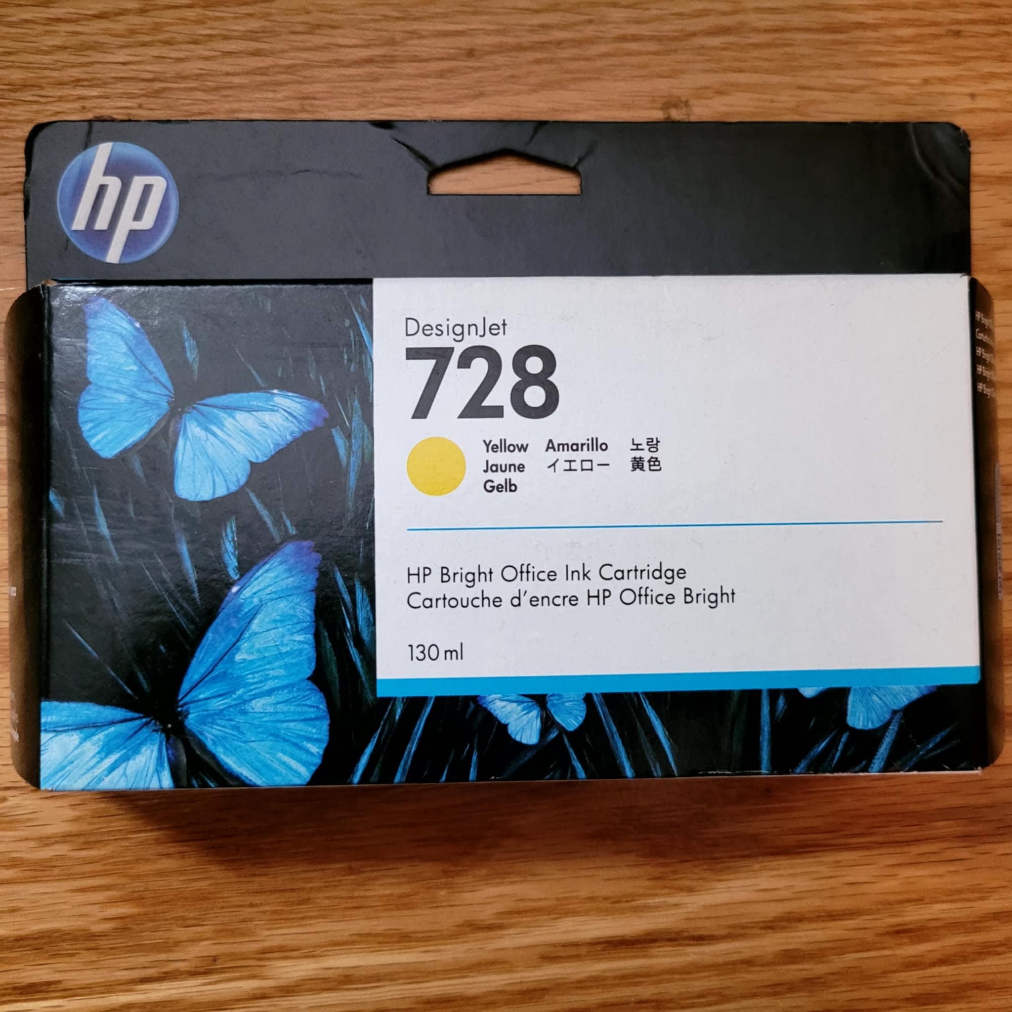 Genuine HP 728 Cyan 130-ml Genuine Ink Cartridge (F9J66A) - Ink
