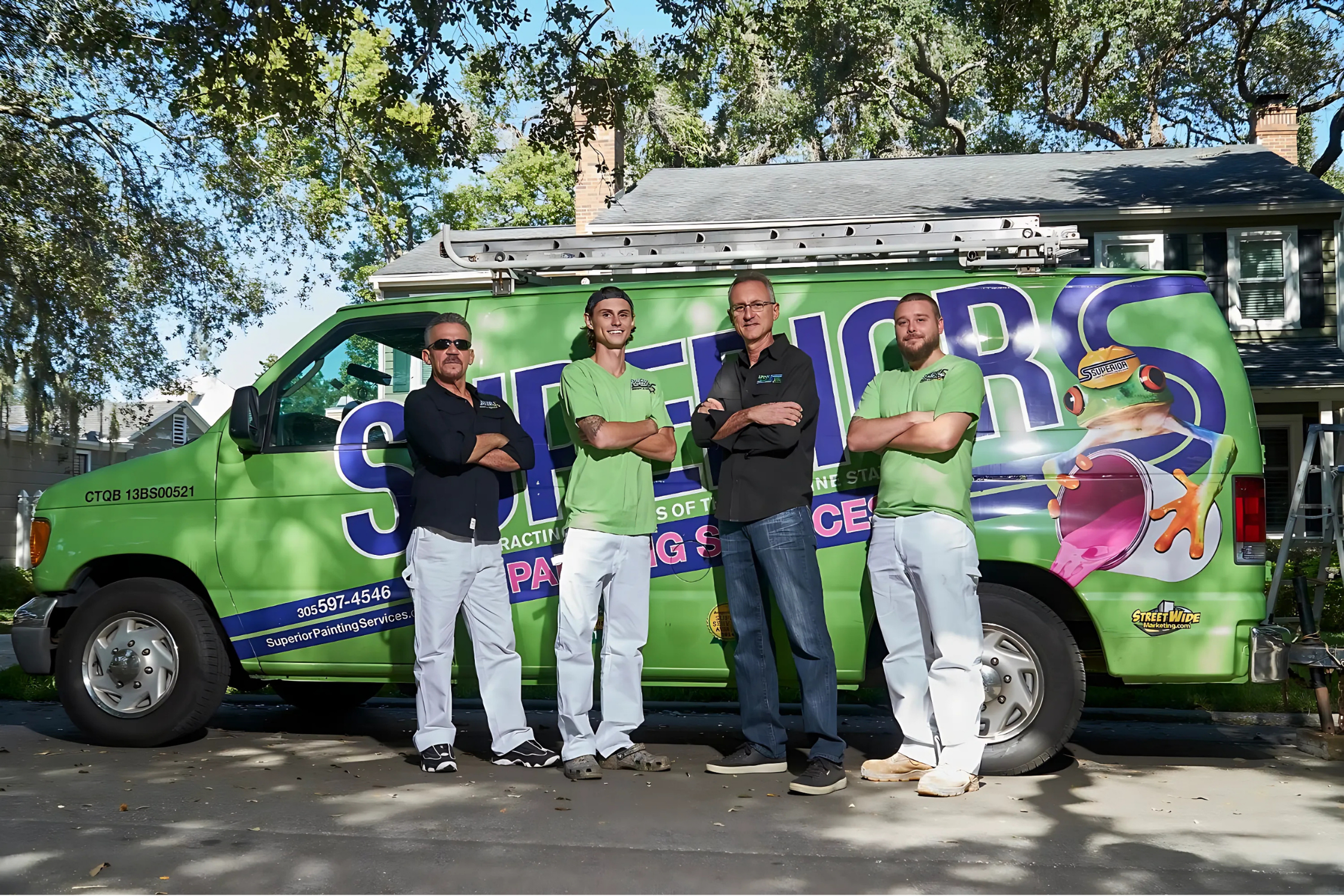 The Superior Painting Services Miami team and truck